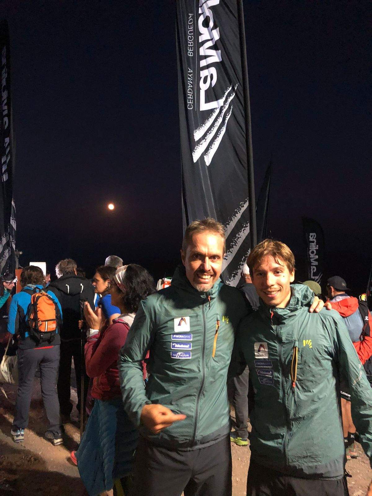 Arnau Soldevila celebrant el bon lloc aconseguit.