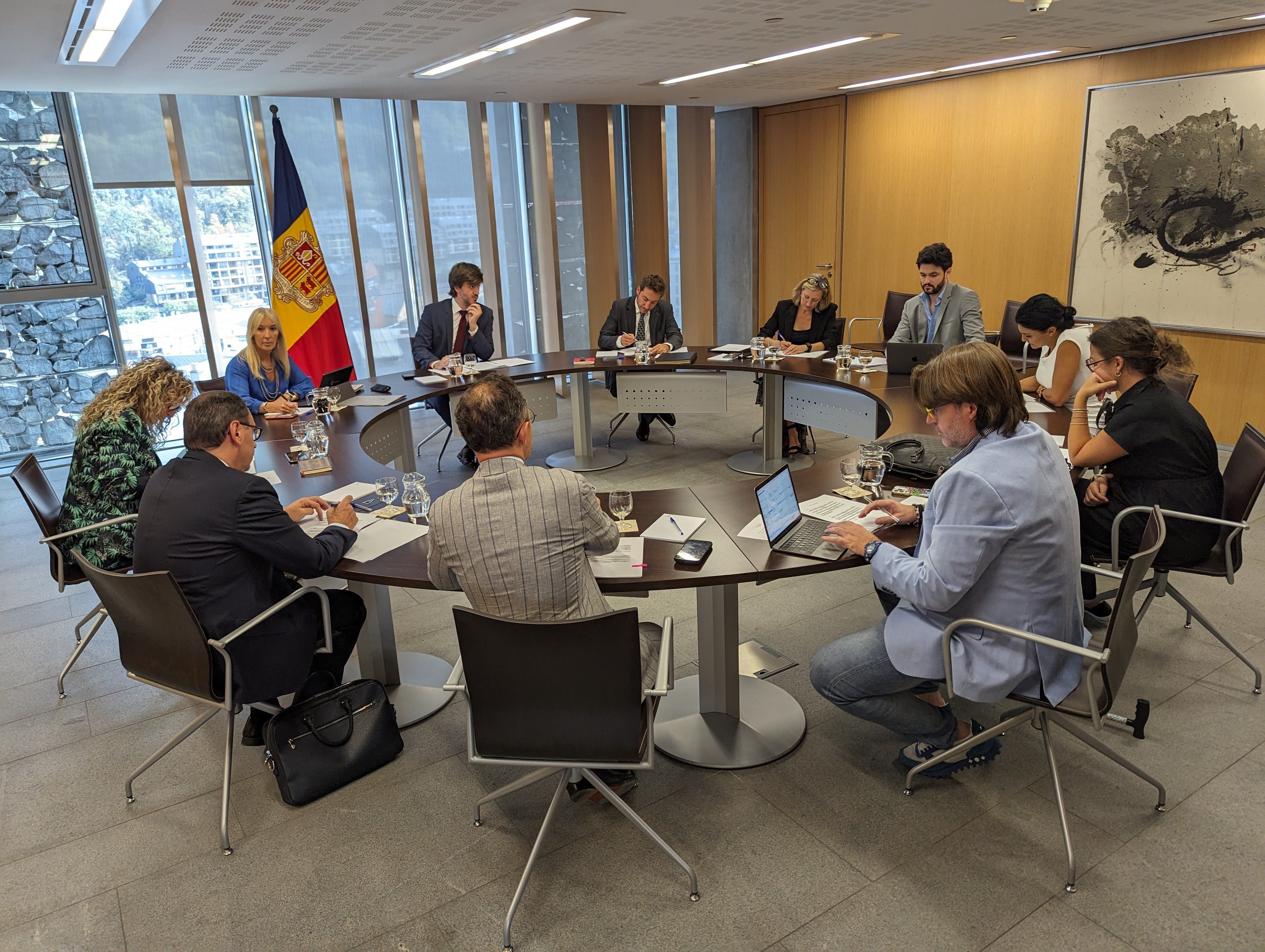 Un instant de la reunió de la junta de presidents d'aquest dimarts.