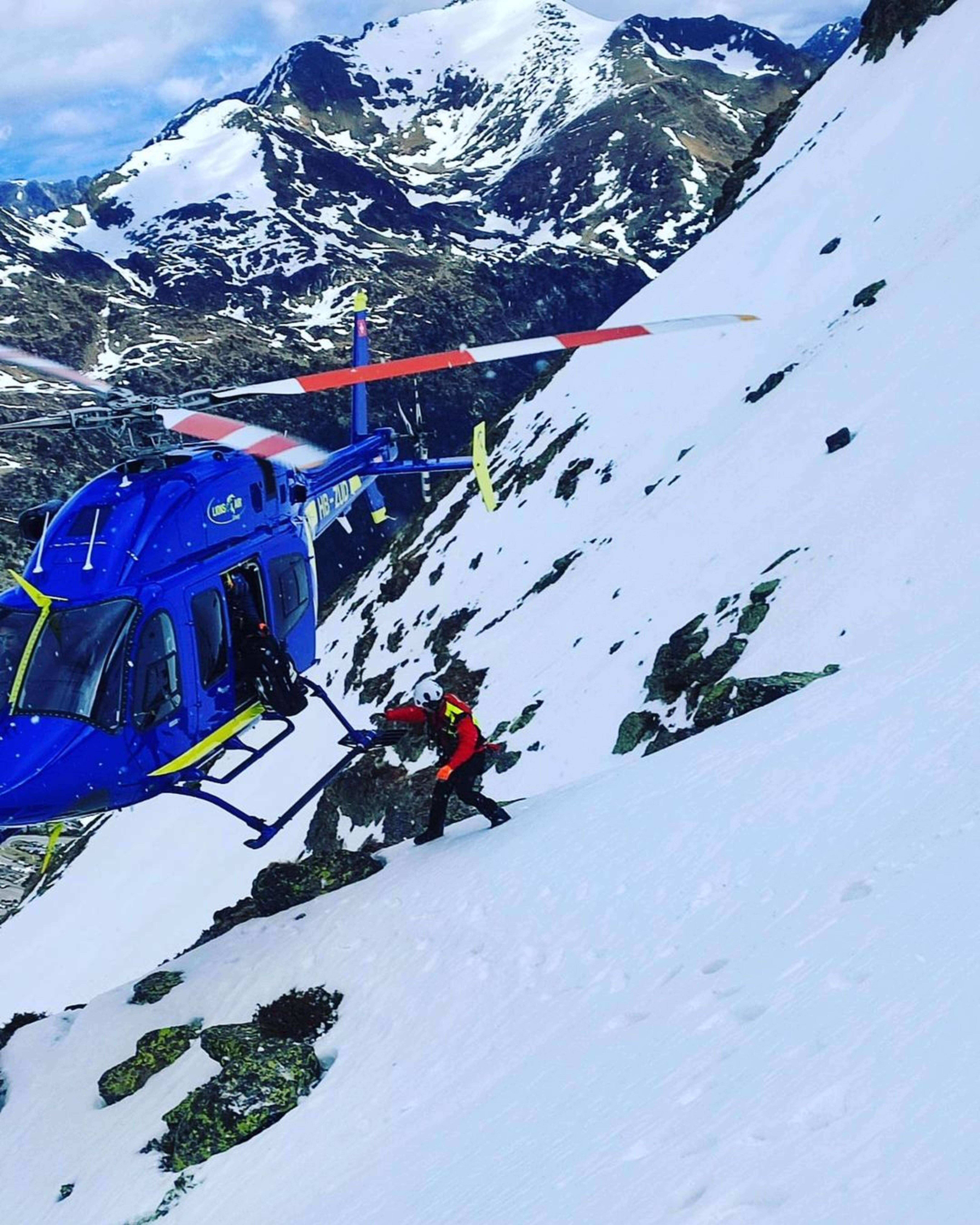 Un rescat dels bombers a Arcalís.