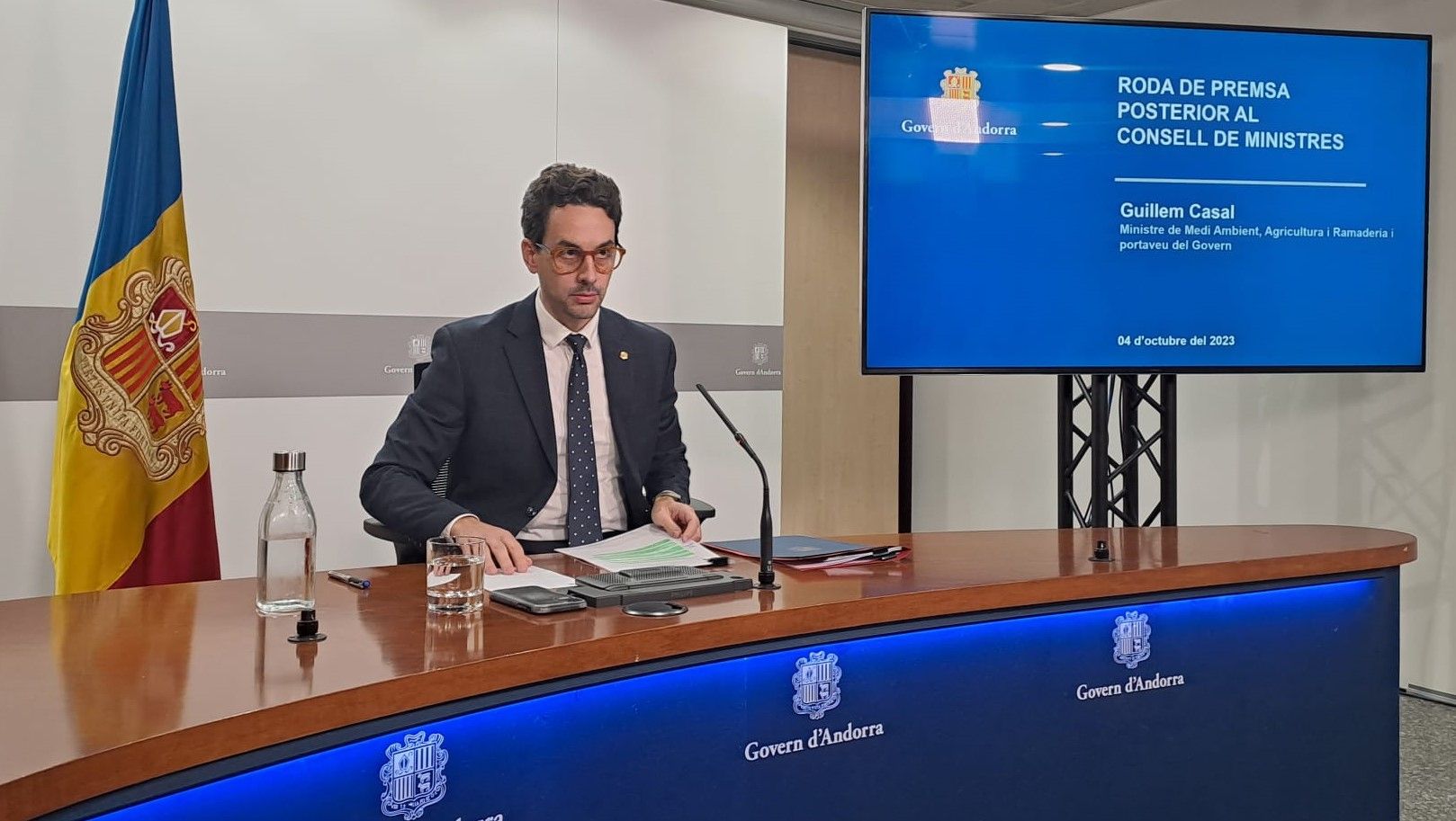 Casal, durant la roda de premsa.