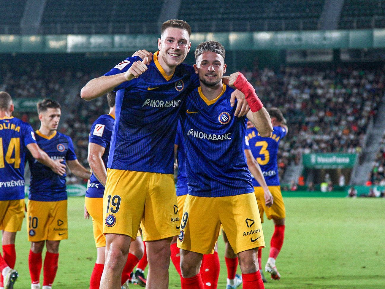 Scheidler i Manu Nieto, els dos protagonistes del gol Scheidler i Manu Nieto, els dos protagonistes del gol
