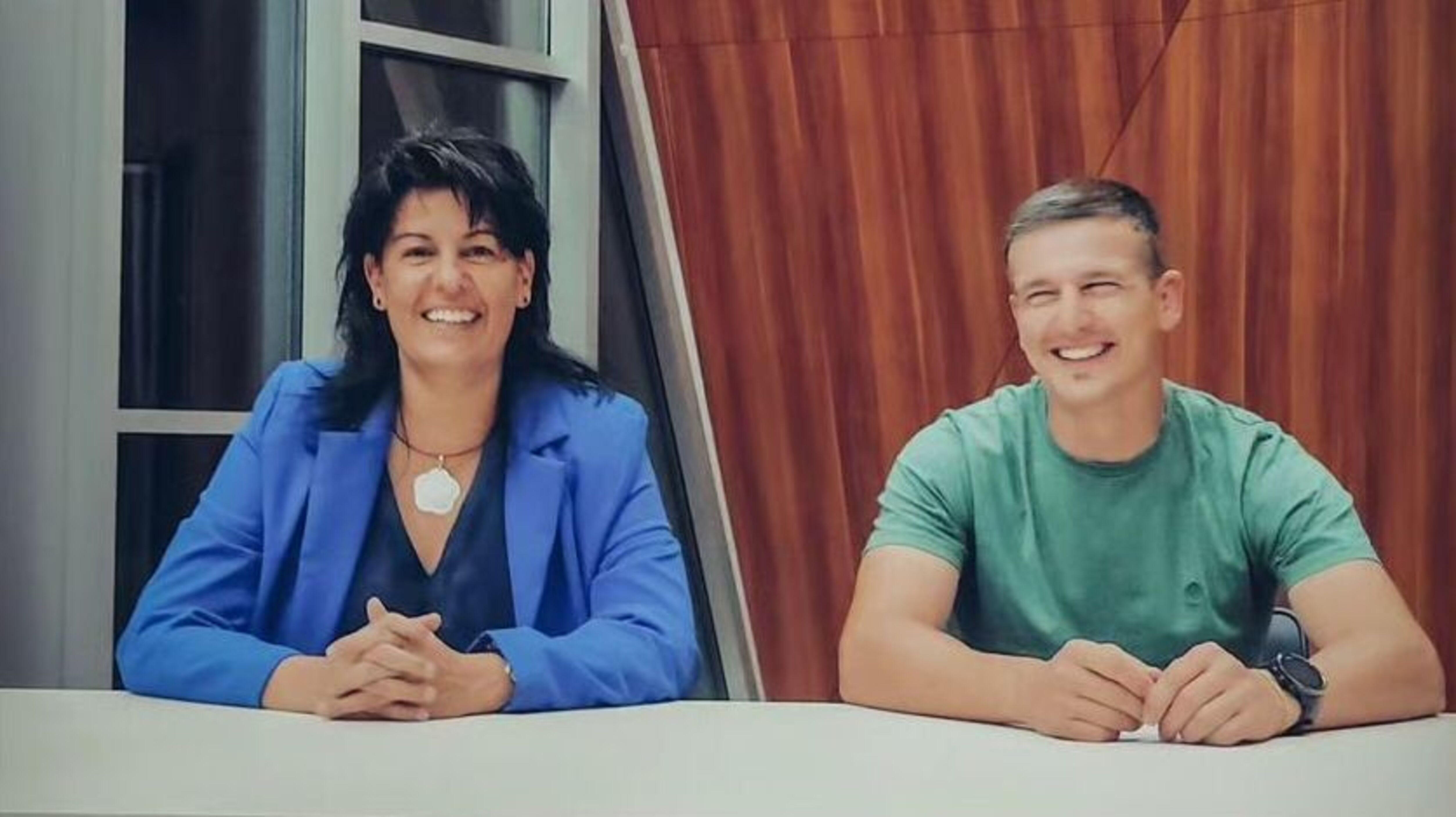 Eva Sansa amb Roger Fité el mateix dia de l'assemblea de Ciutadans Compromesos.