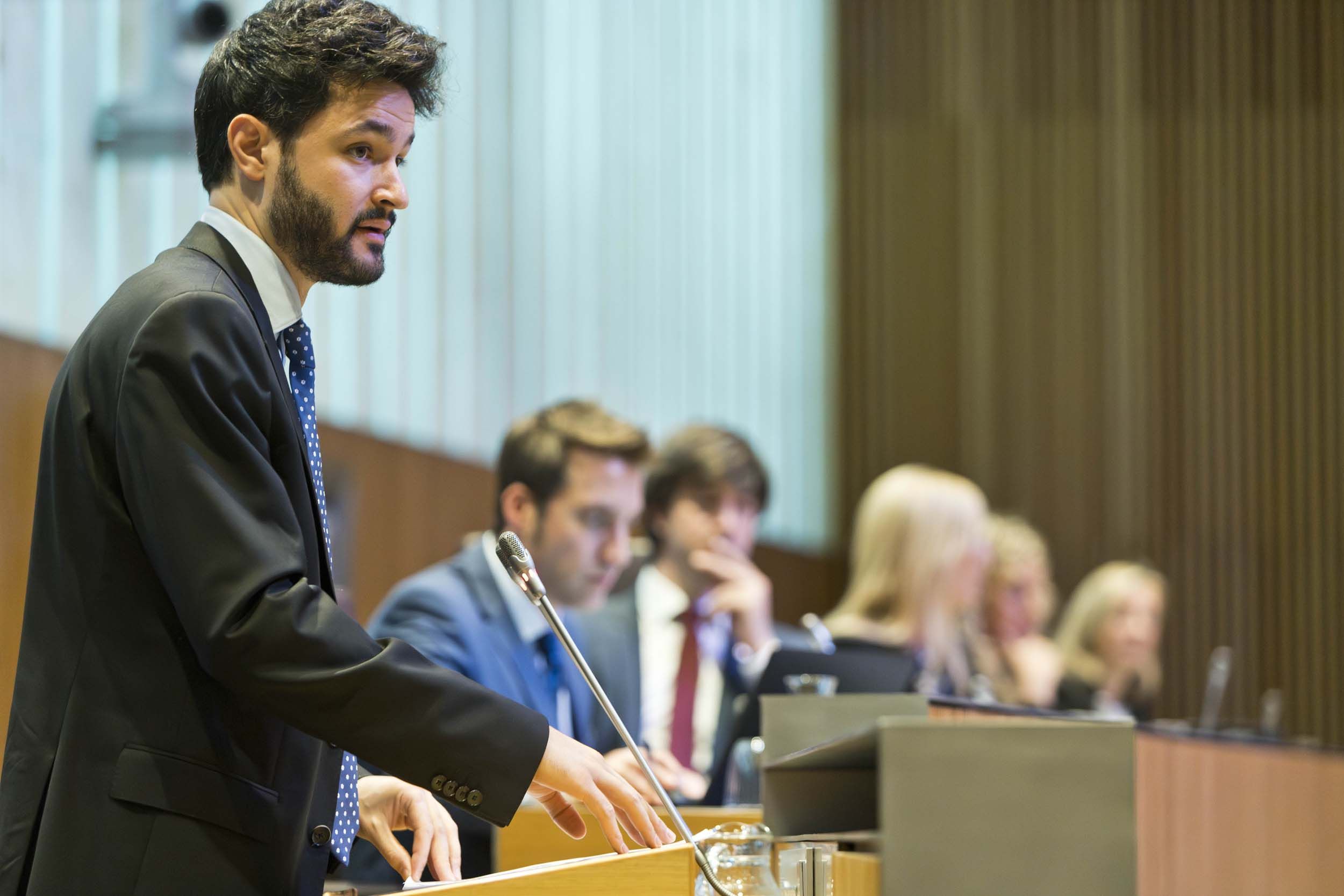 Escalé, al farístol del Consell General.