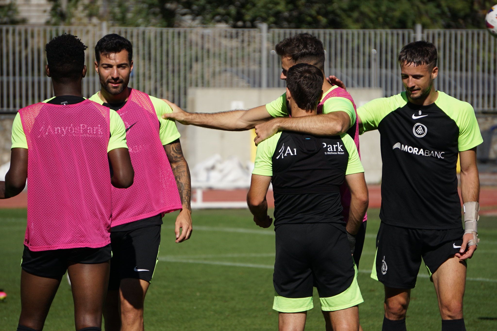 Un entrenament anterior de l'FC Andorra.