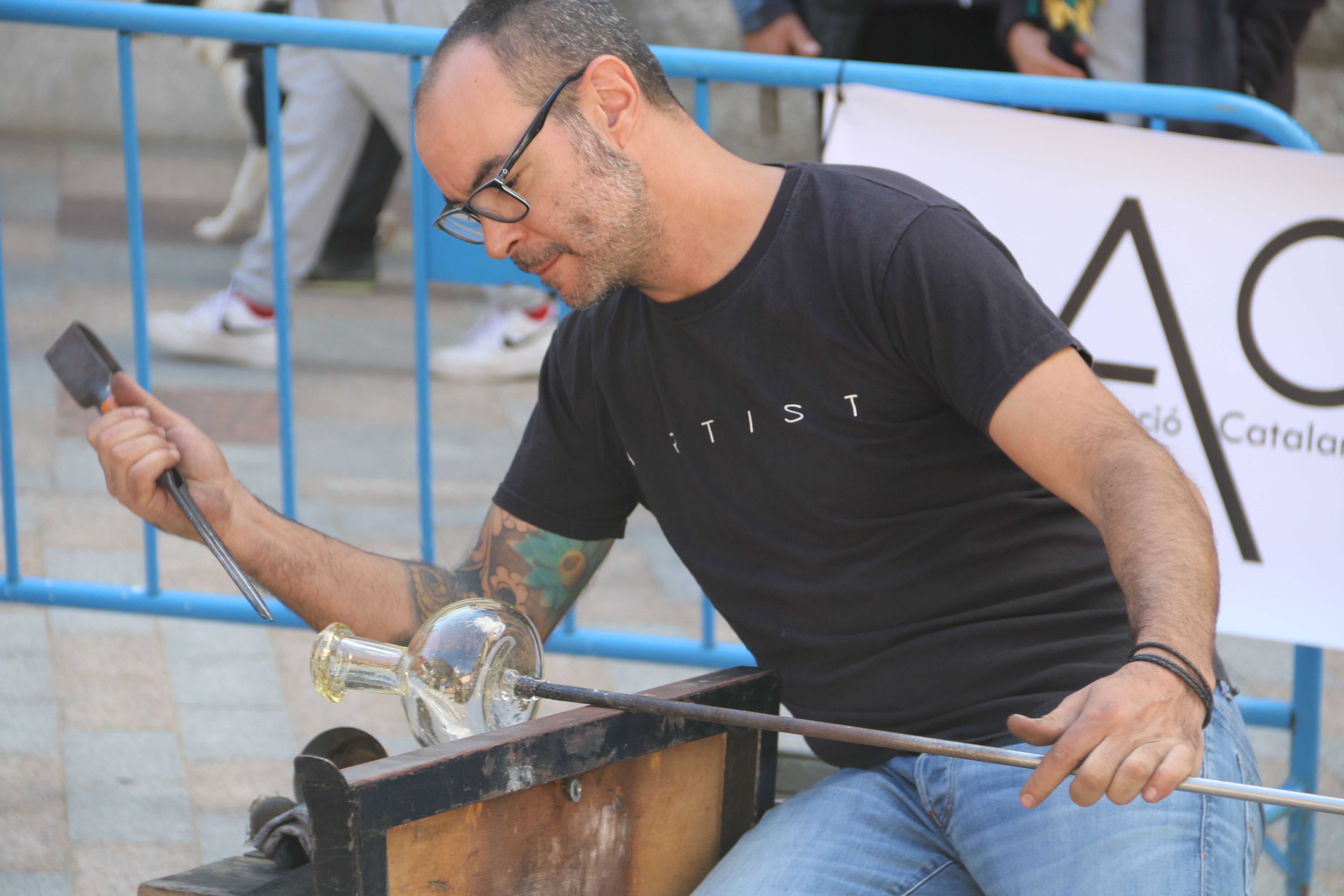 Treballant el vidre. Treballant el vidre.