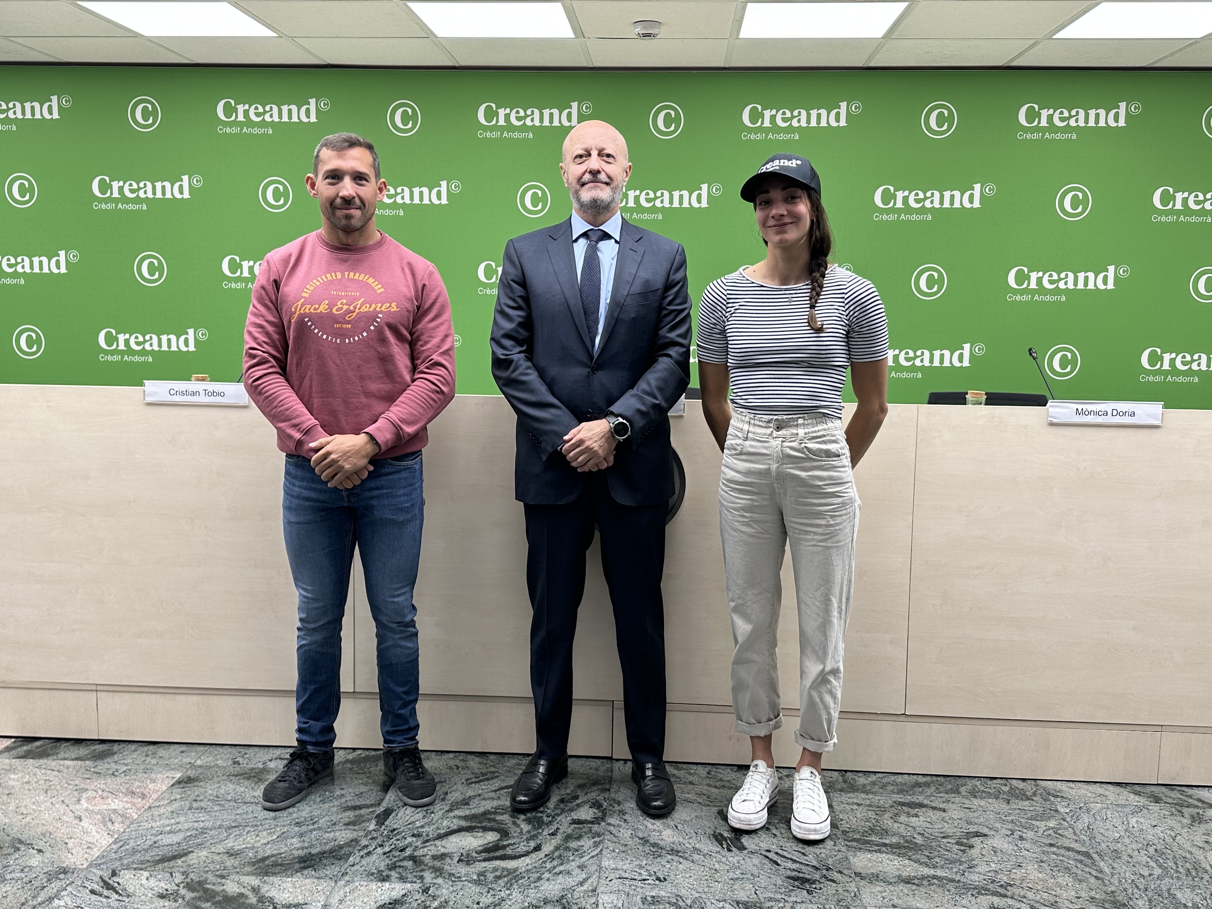 Cristian Tobio, Martí Alfonso i Mònica Doria.