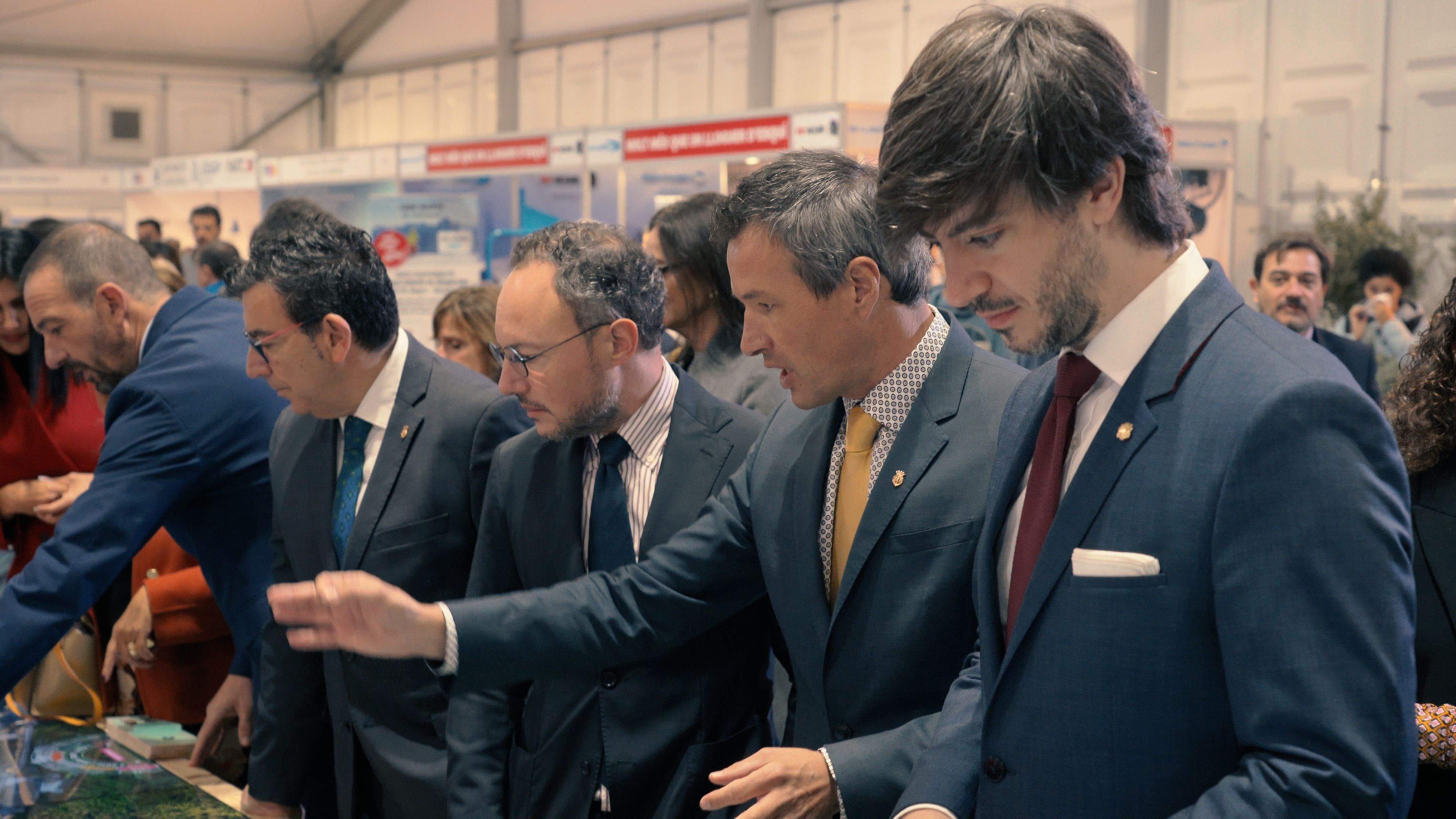 Xavier Espot i david Astrié en la inauguració de la Fira d'Andorra la Vella.