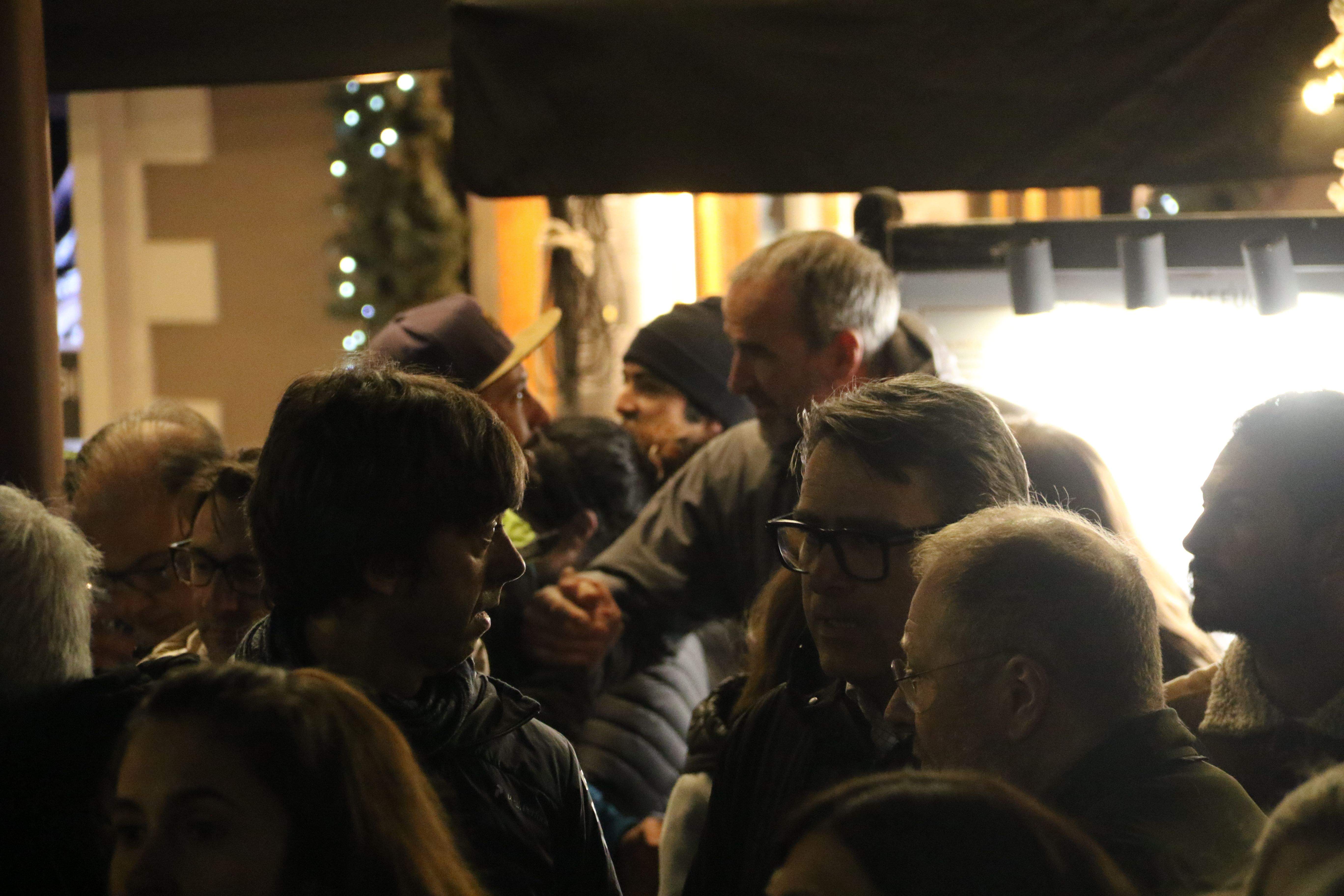 Diversos membres del PS durant la concentració.