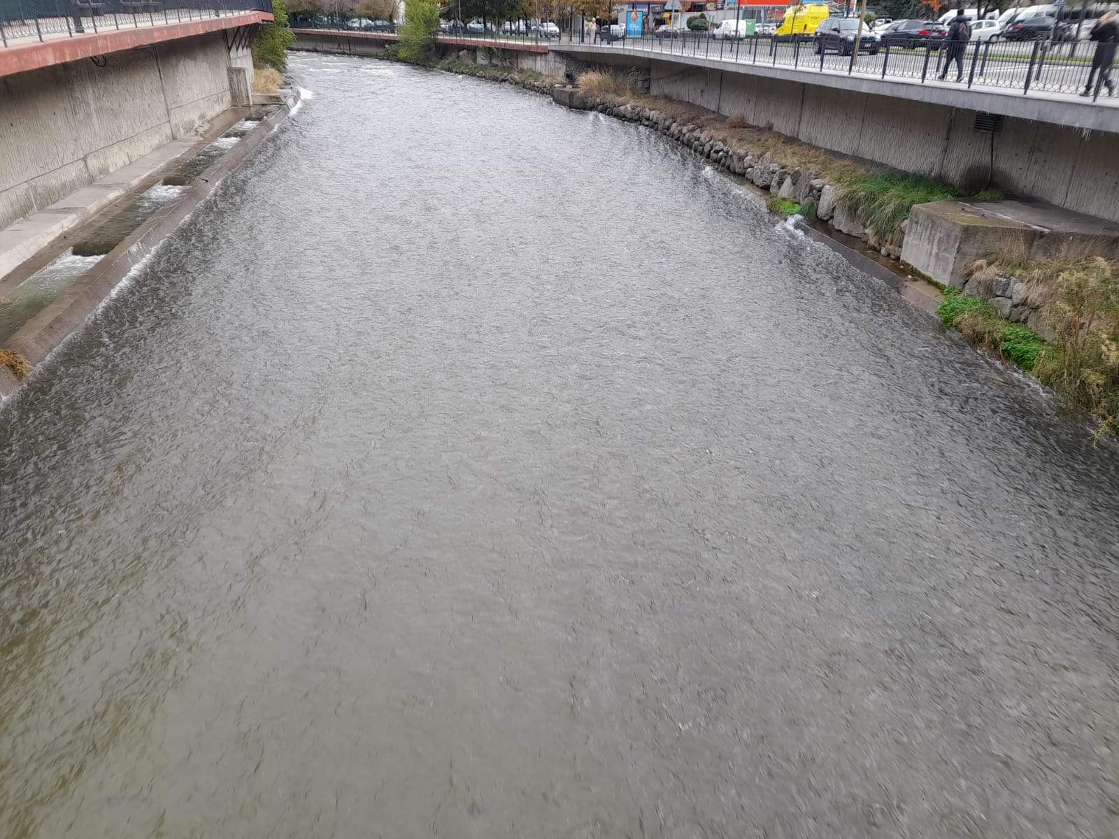 El riu Valira al seu pas per Andorra la Vella.