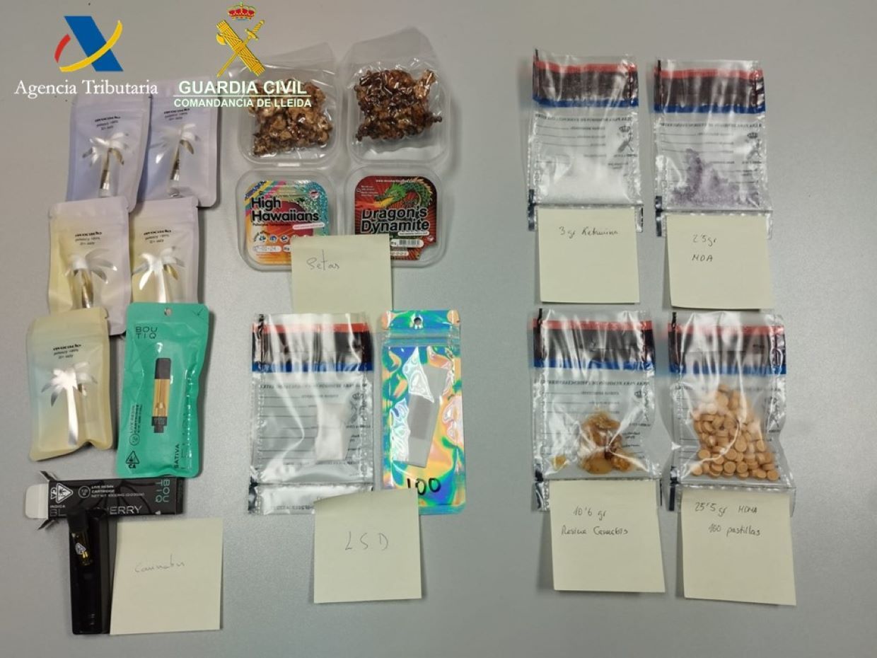 La droga comissada per la Guàrdia Civil.