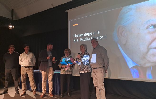 Homenatge a la vídua de Pere Canturri.