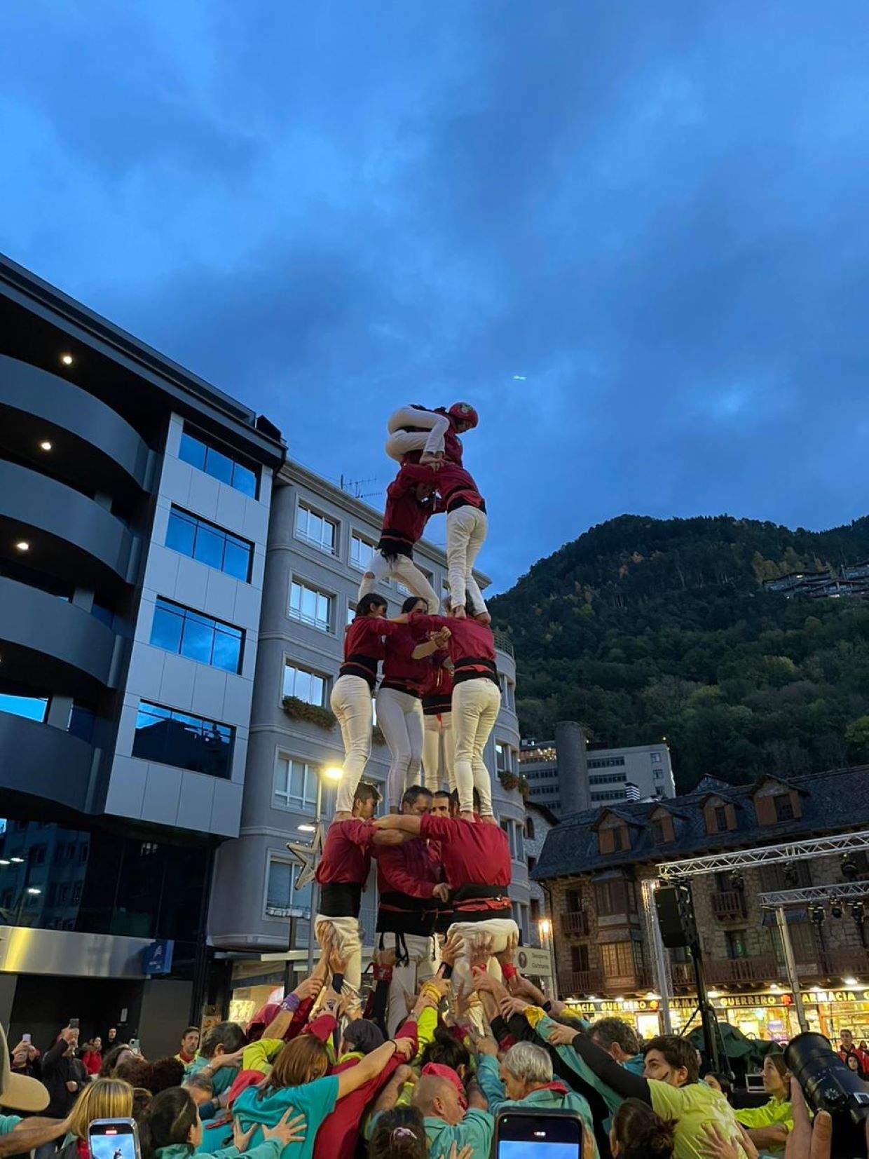 Un dels castells que s'han pogut veure en la Diada Castellera