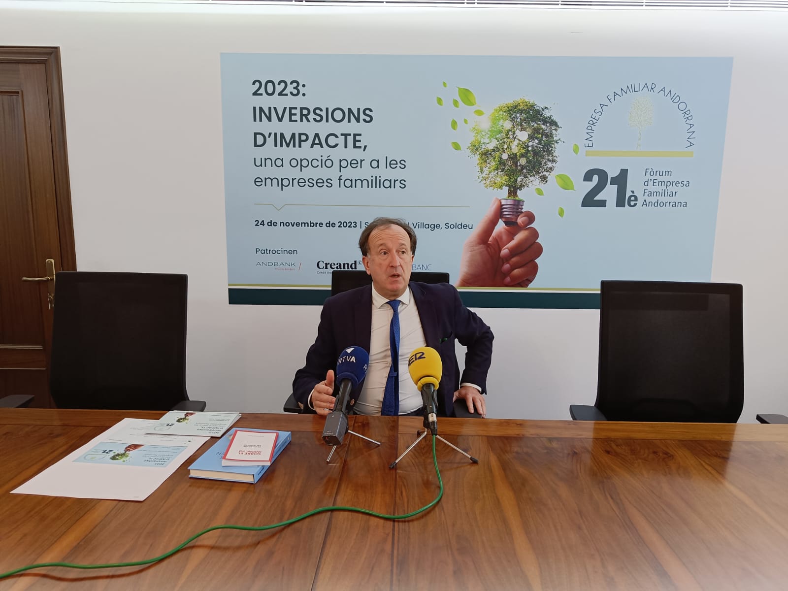 Joan Tomàs durant la presentació de l'EFA.