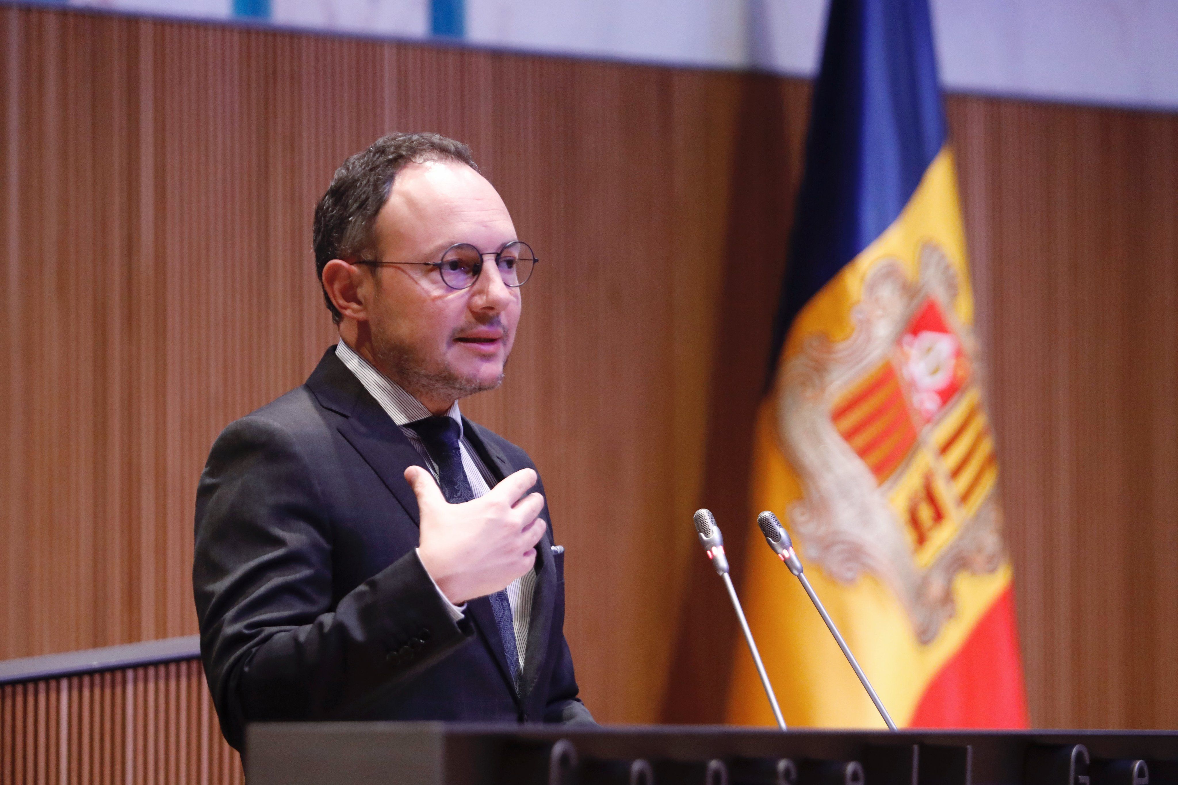 Xavier Espot en una intervenció anterior al ple. Xavier Espot en una intervenció anterior al ple.