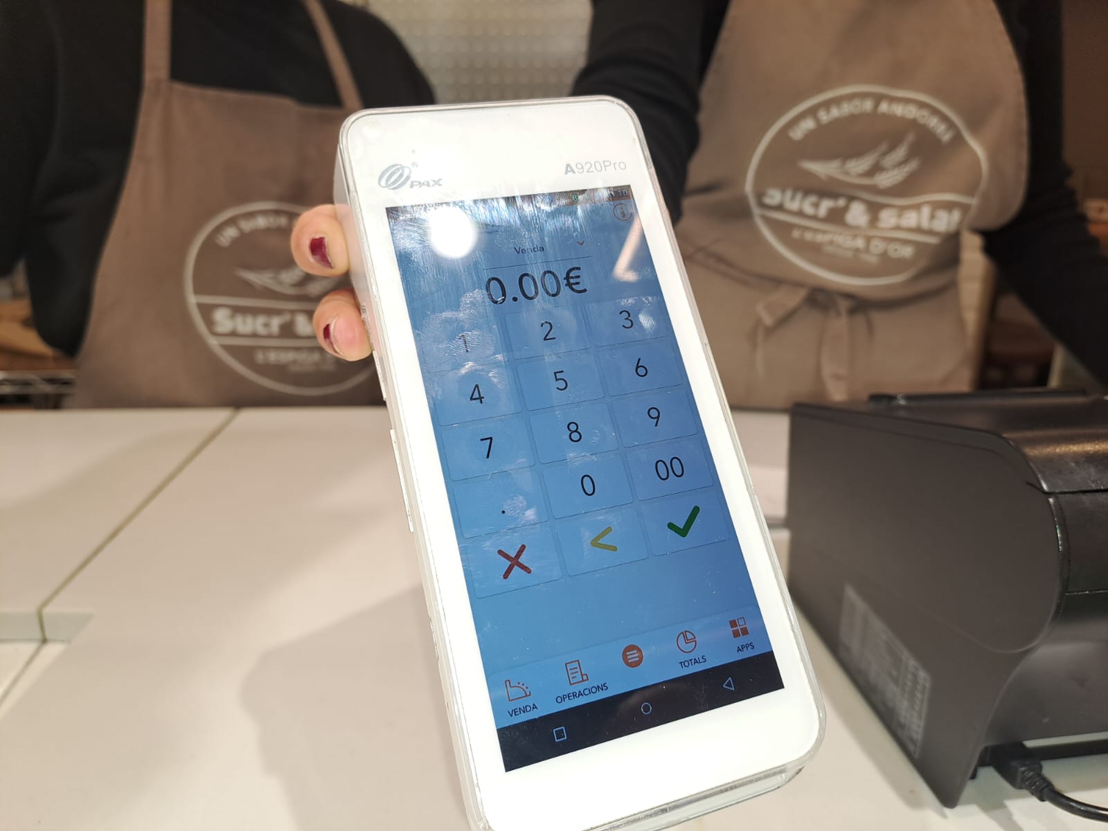 Un TPV dels que aquest matí han tingut problemes.