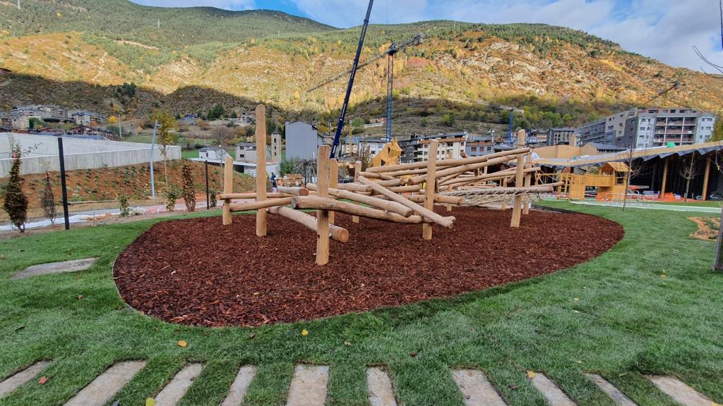 Imatges del nou parc en construcció.