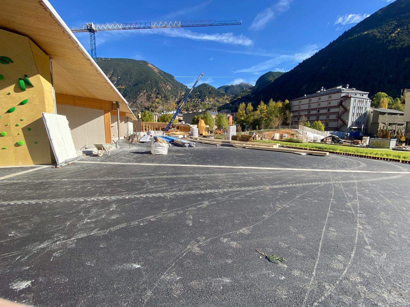 Imatges del nou parc en construcció.