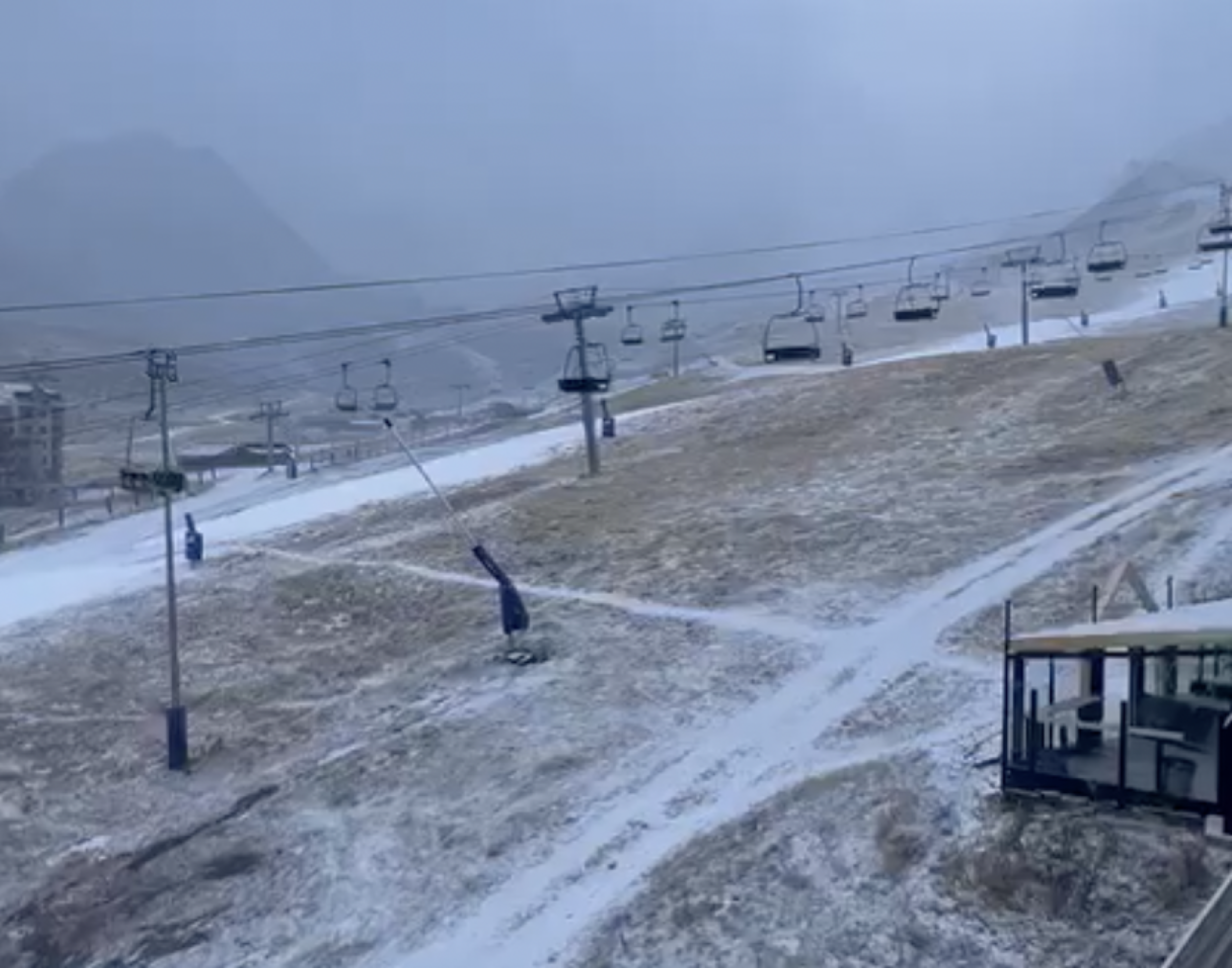 Estat de les pistes aquest matí al Pas de la Casa.