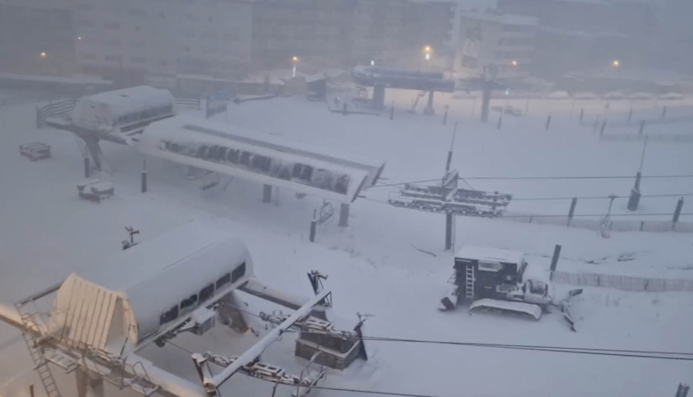 La neu acumulada al Pas de la Casa.