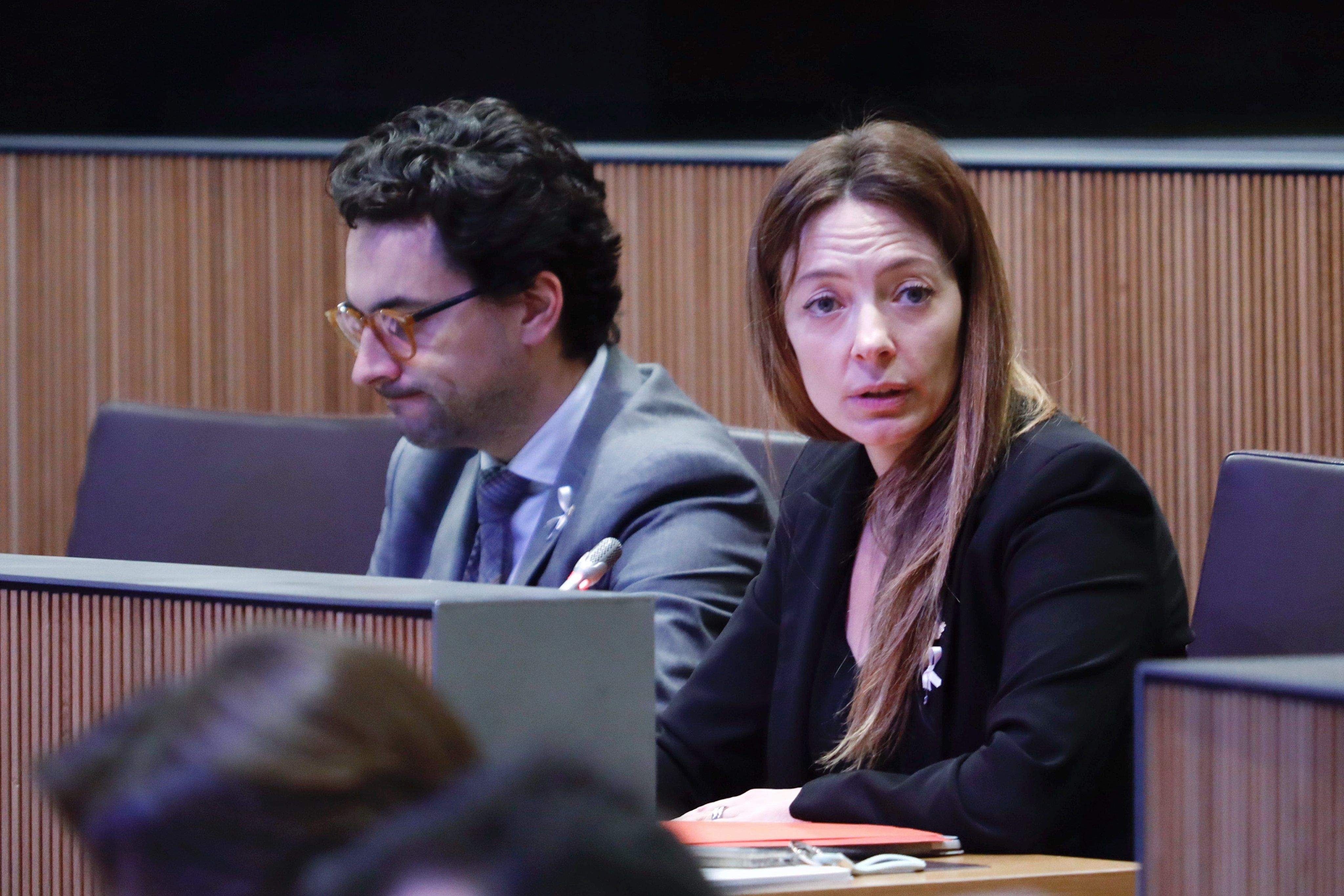 Mas, a la dreta, durant la seva intervenció al ple.