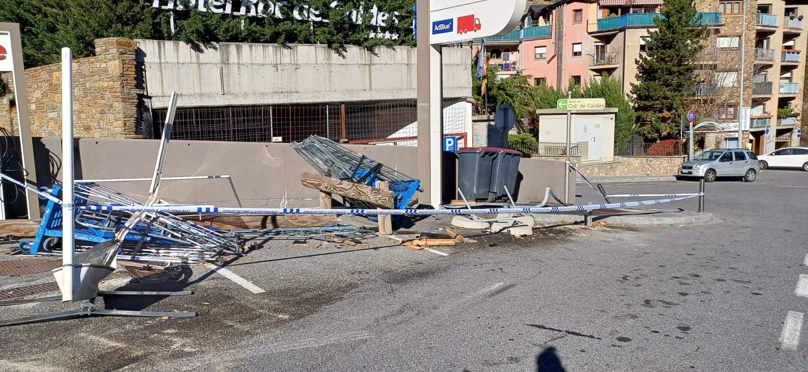 Els desperfectes causats per l'accident.