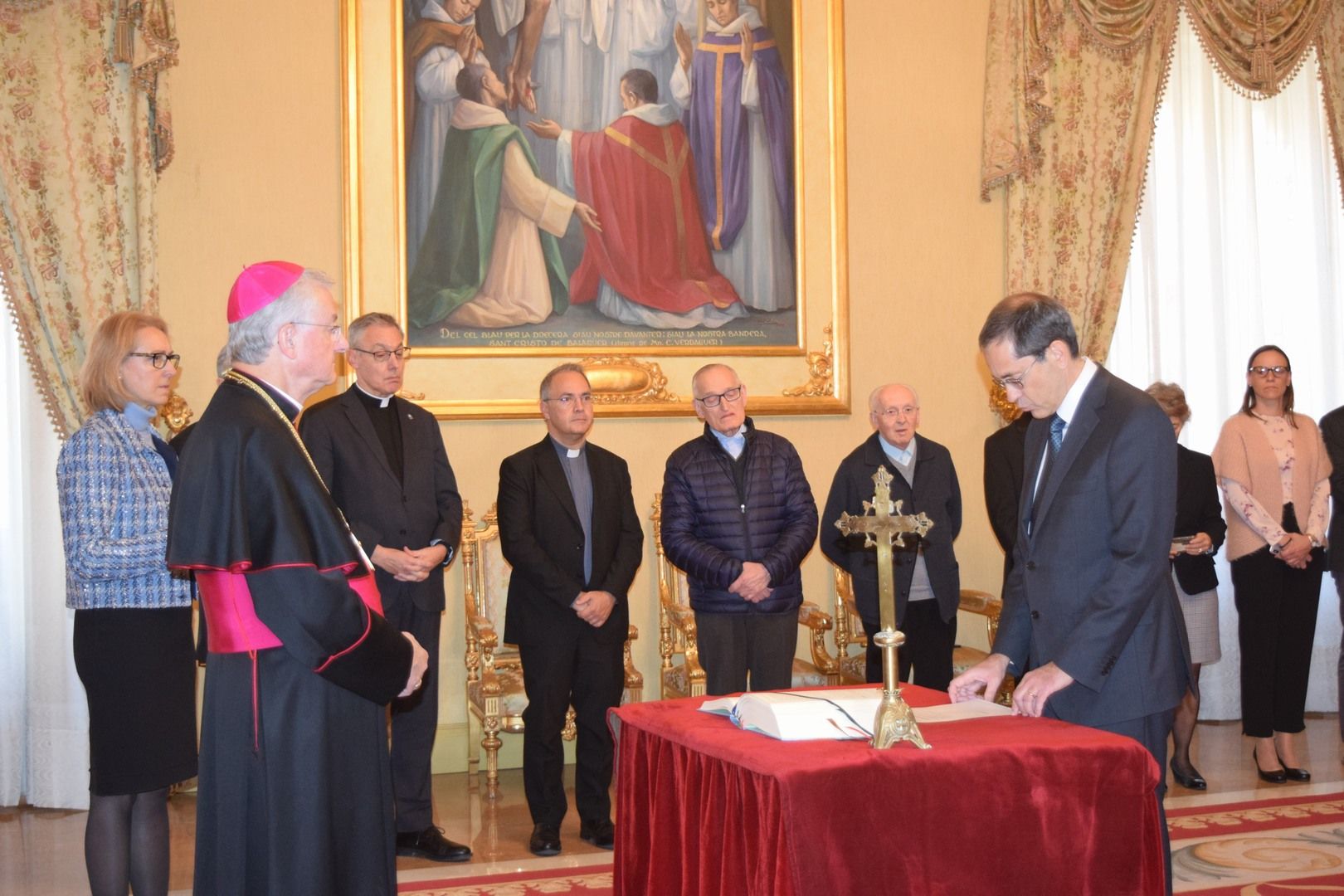 Ibáñez durant l'acte de relleu del representant del Copríncep episcopal. Ibáñez durant l'acte de relleu del representant del Copríncep episcopal.