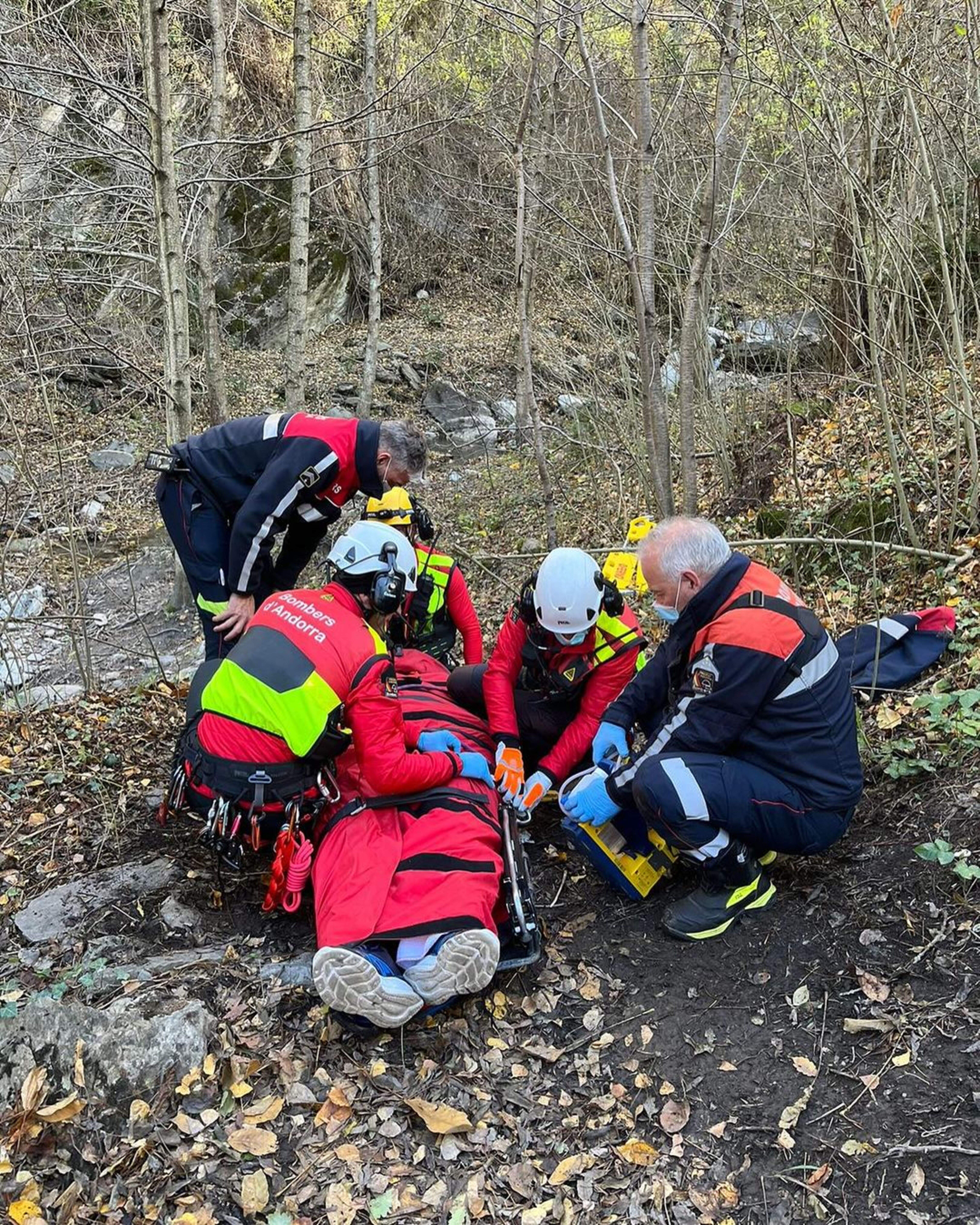 Rescat de la persona accidentada.