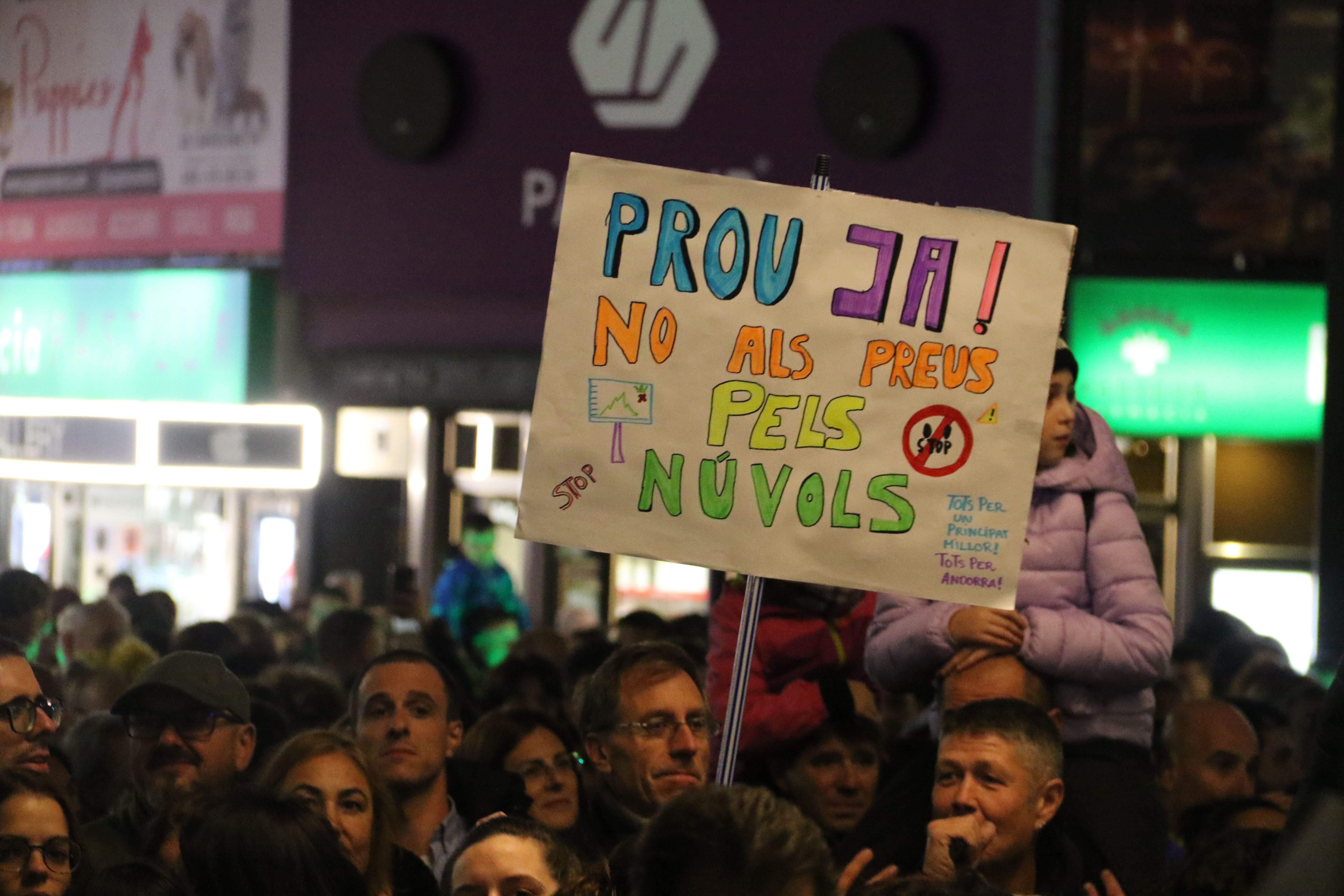 Una de les pancartes que lluïen el 31 d'octubre passat.