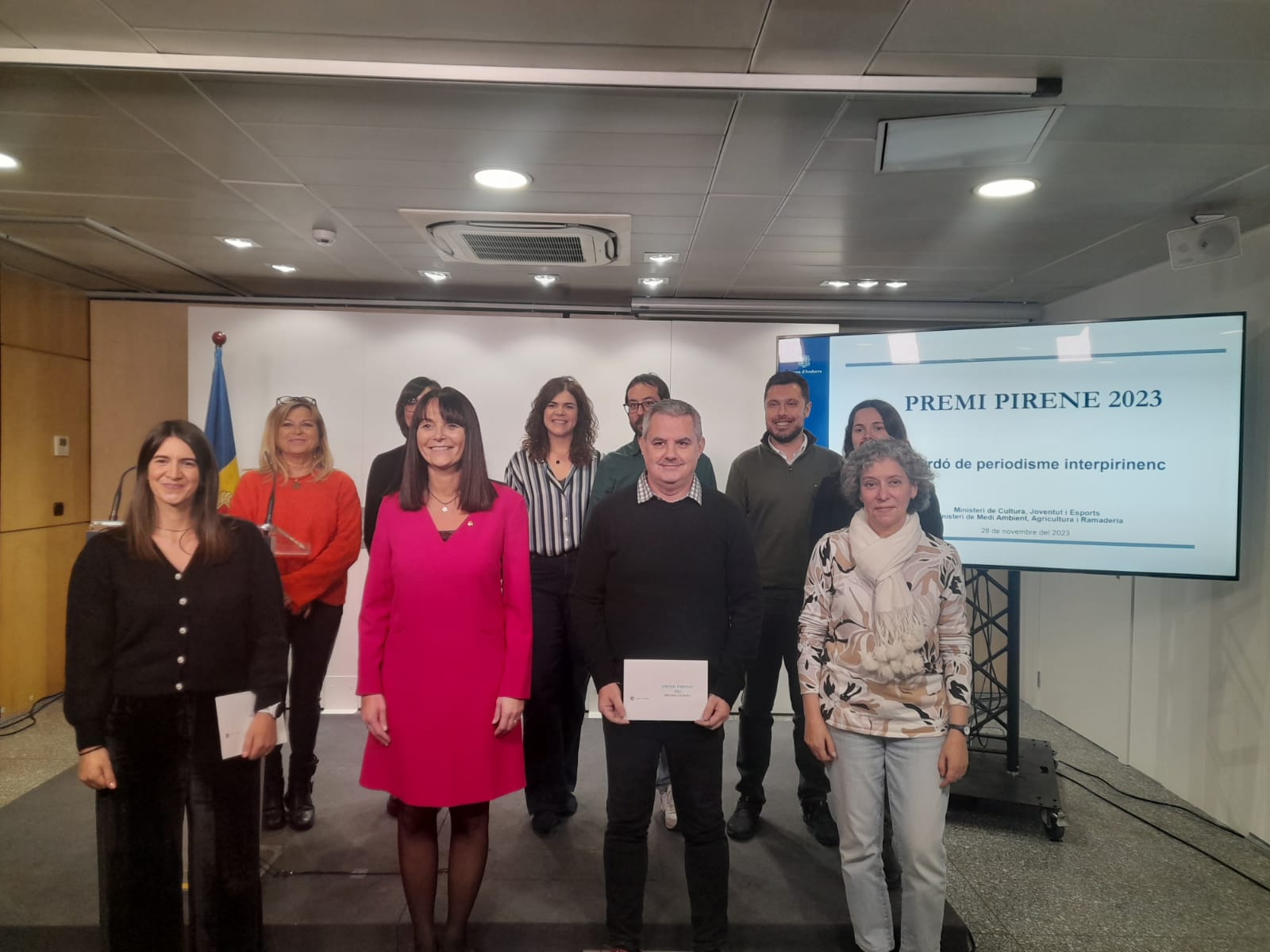 El jurat amb els guanyadors del Premi Pirenne