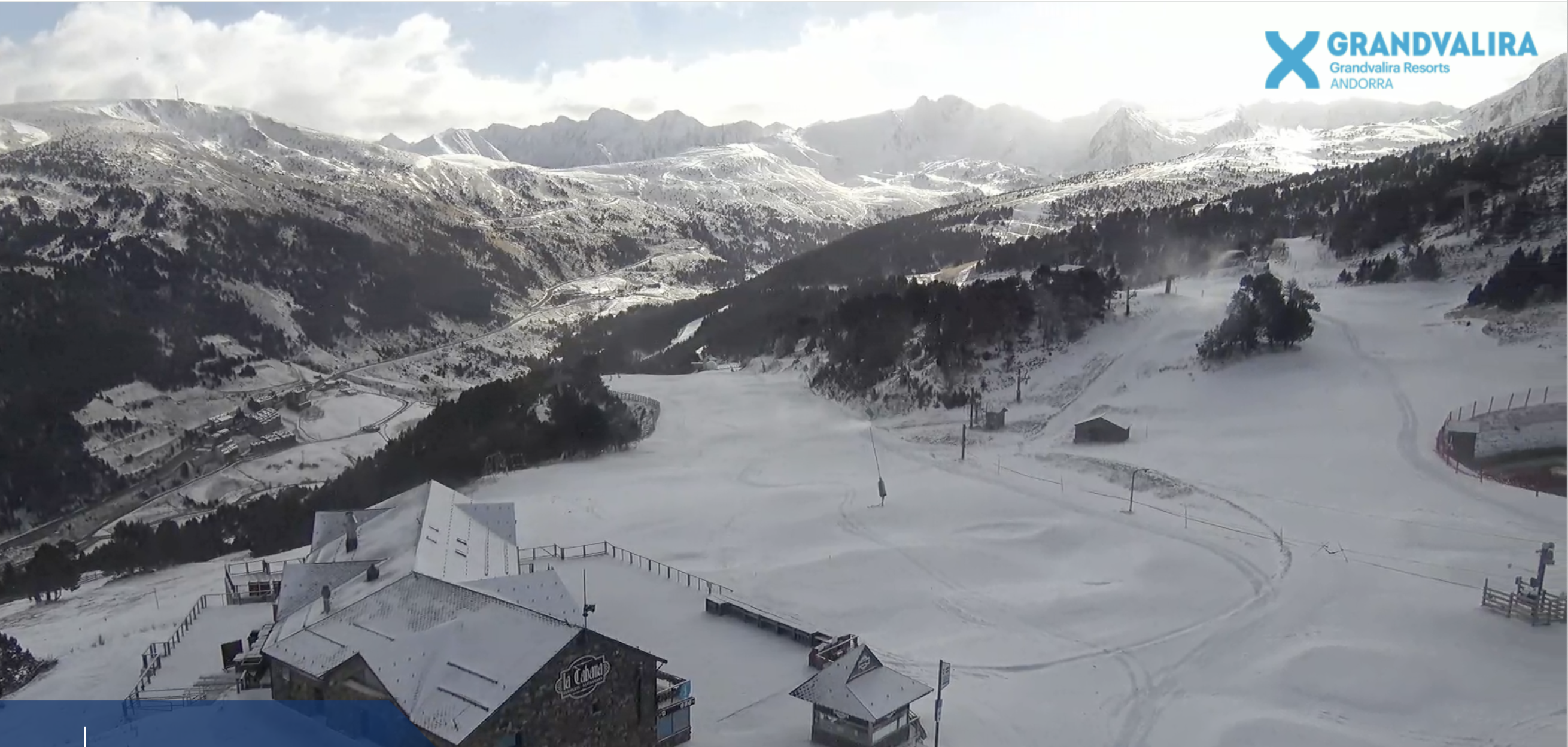 Paisatge completament blanc a la zona de Soldeu.