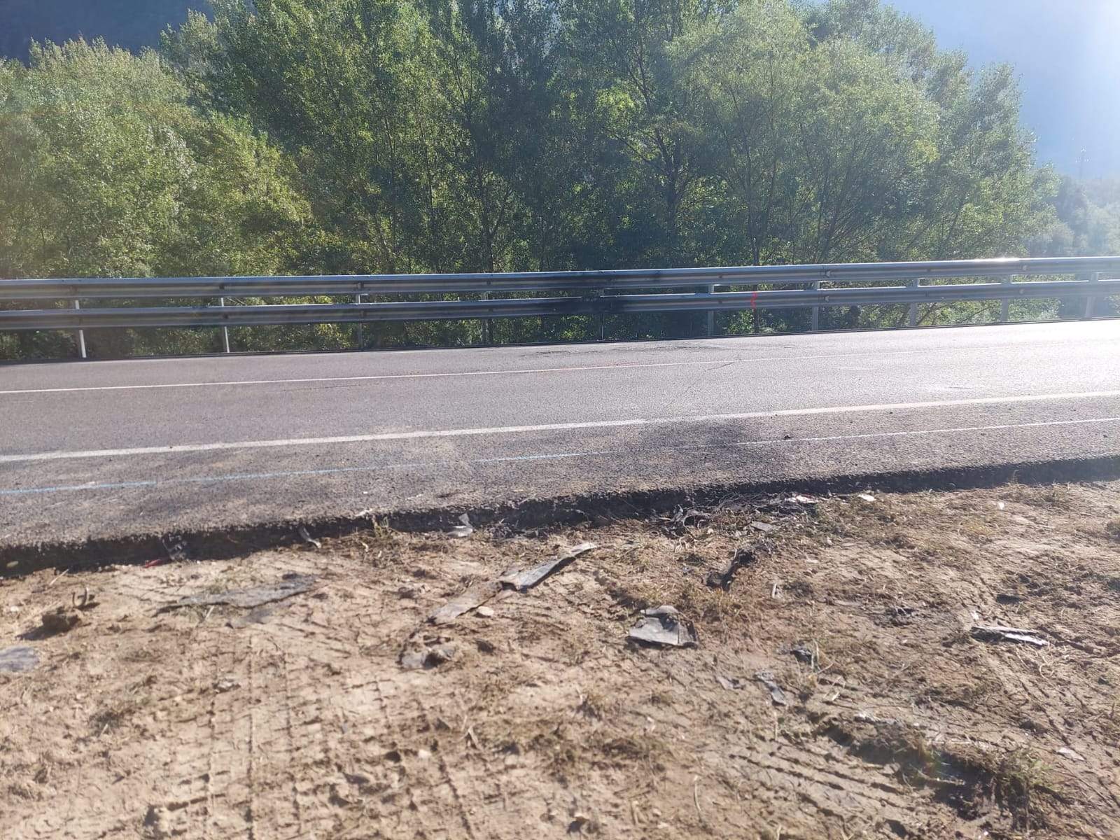 Punt de la C-14 on hi va haver l'accident.