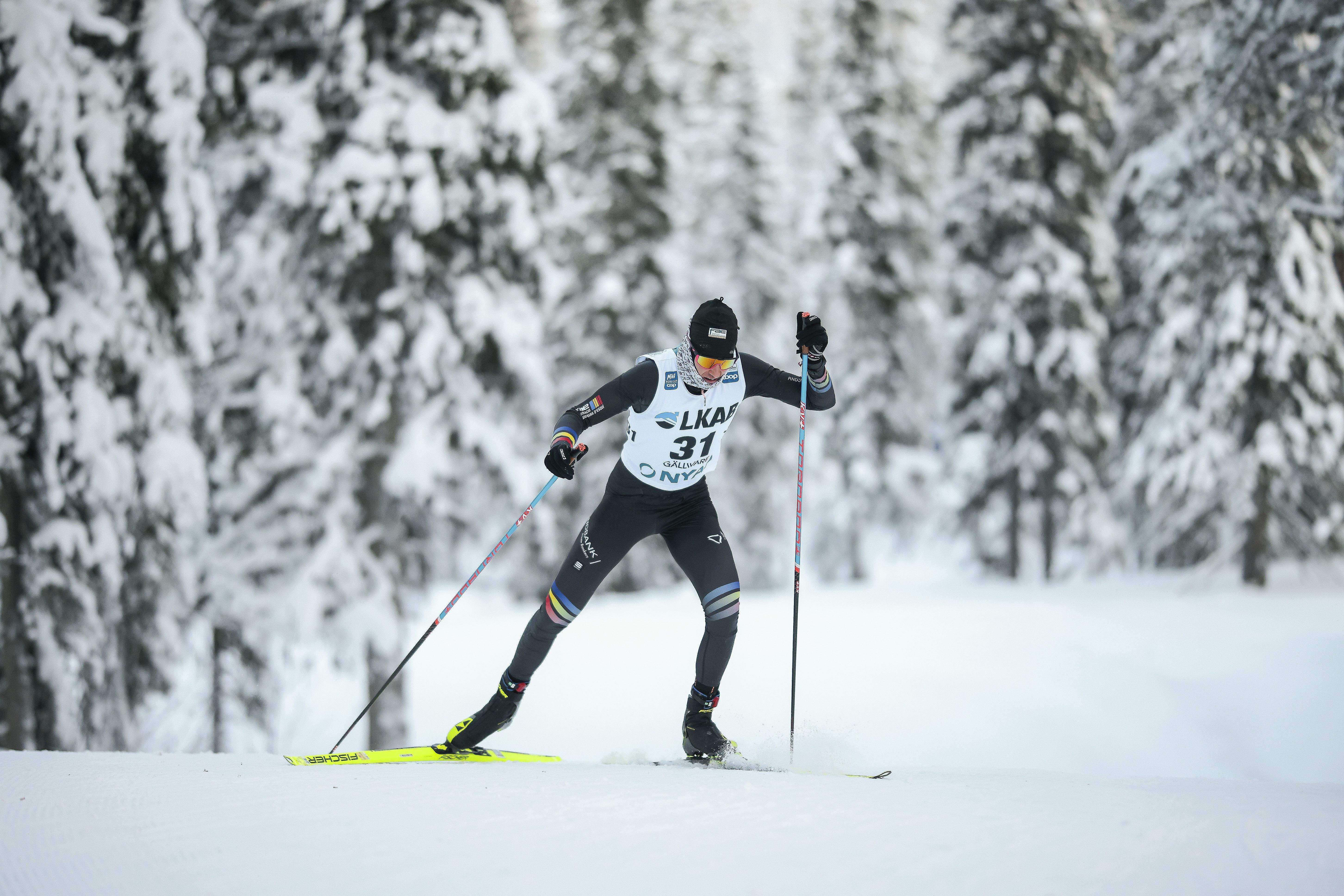 Irineu Esteve en ple esforç a la prova de Gällivare, aquest dissabte.