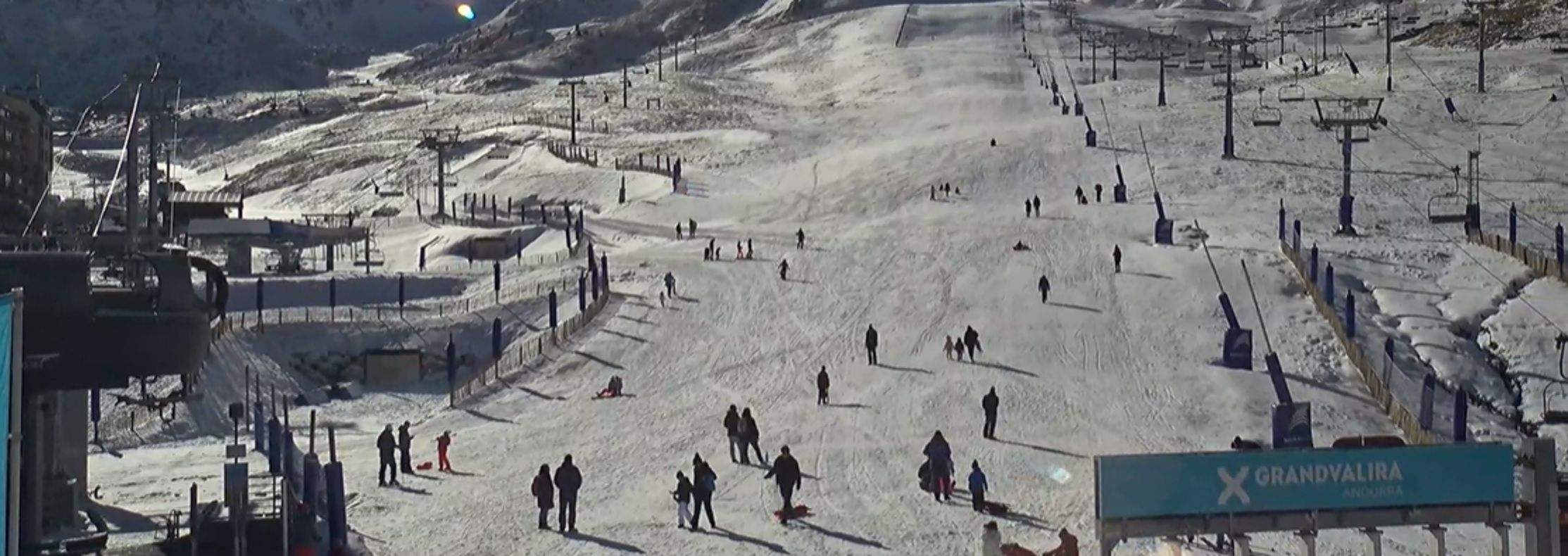 L'estat de les pistes del Pas de la Casa aquest dilluns.