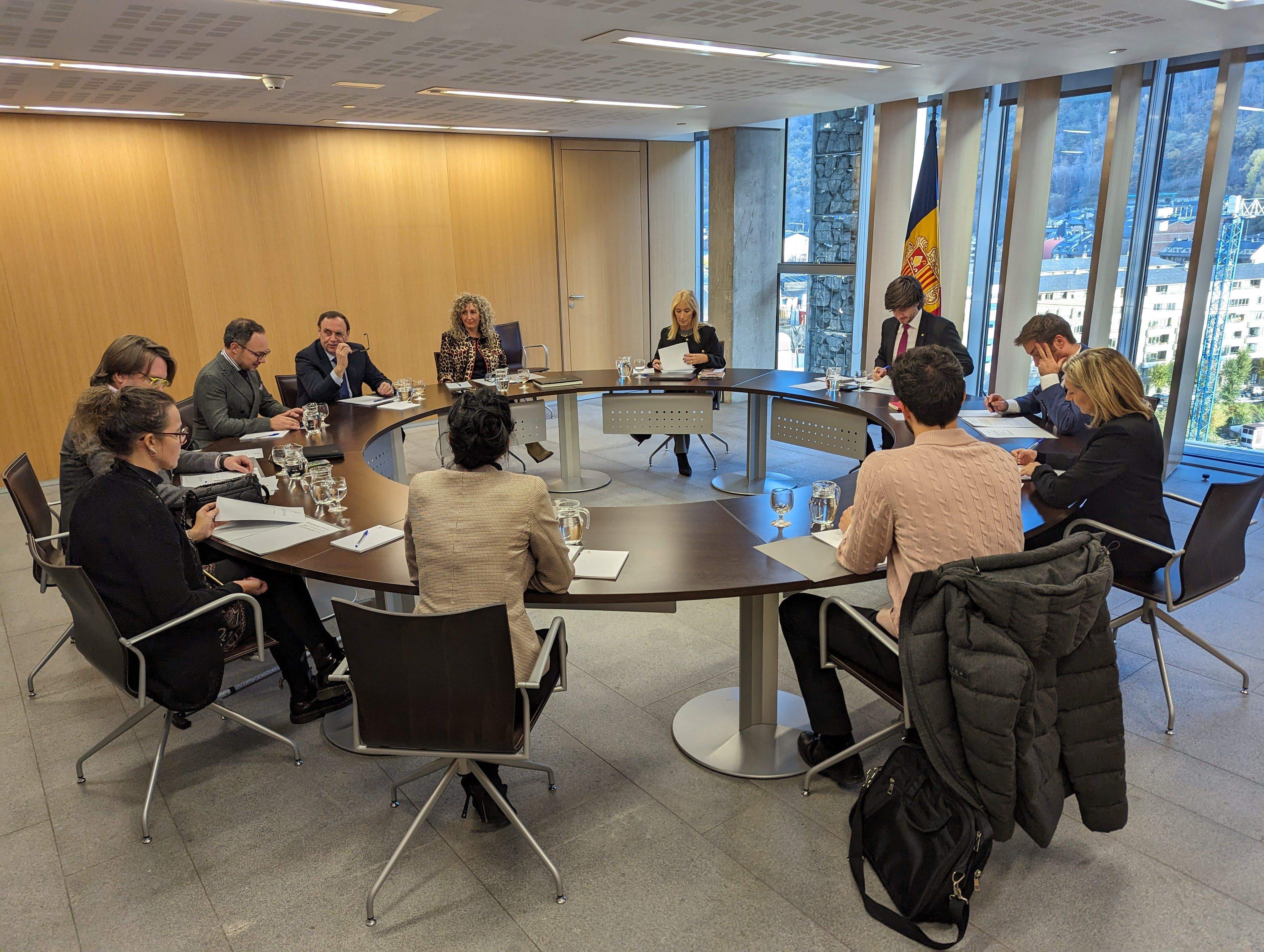 Un instant de la reunió de la Junta de Presidents d'aquest dimarts.