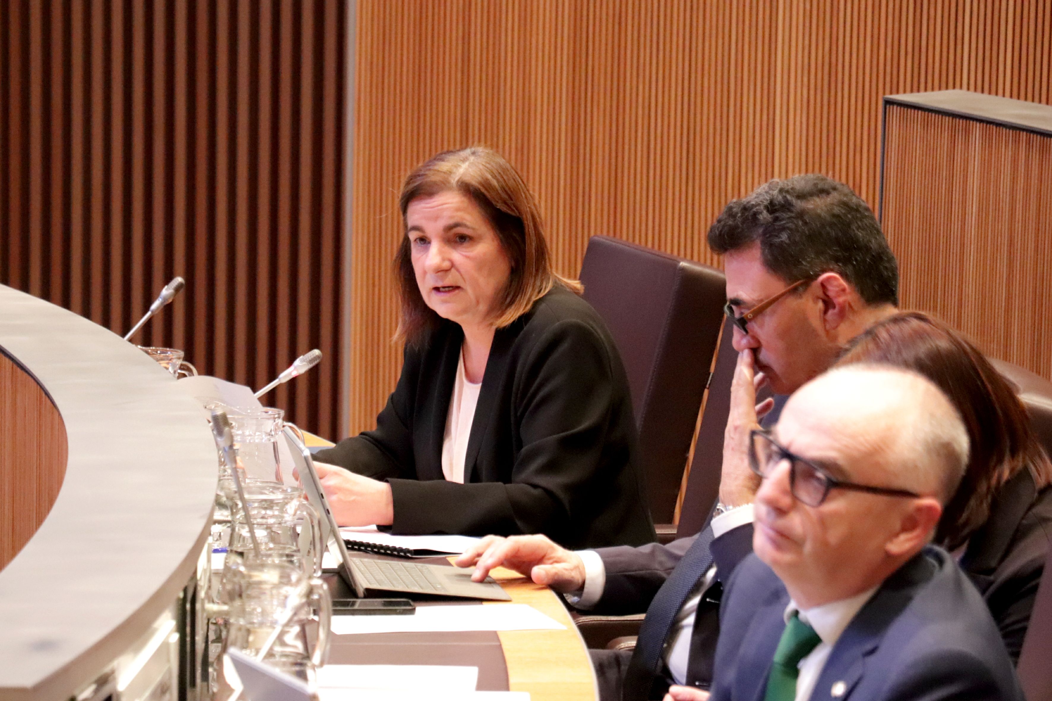 Trini Marín, durant la sessió de control a Govern.