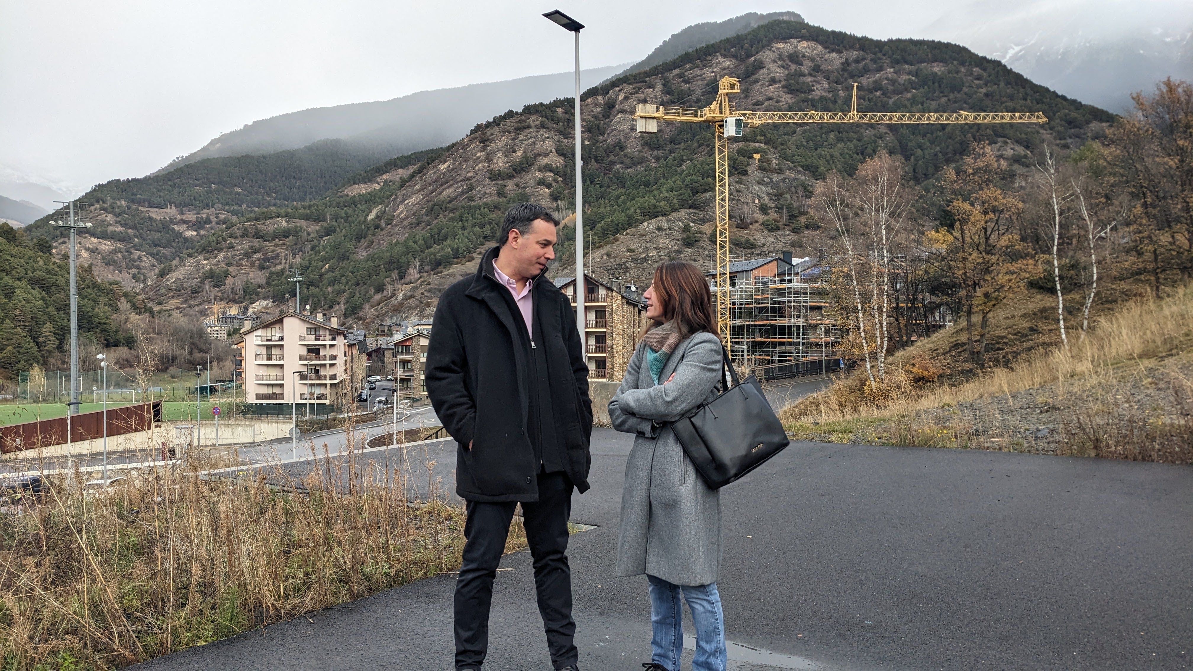 Eduard Betriu i Maria del Mar Coma a la zona del CTO a Ordino