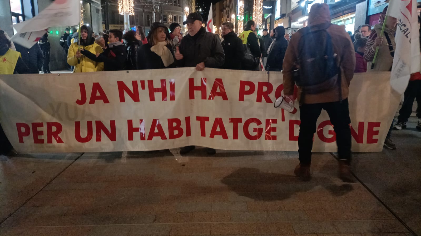 Imatges de la manifestació del 8-D per un habitatge digne.