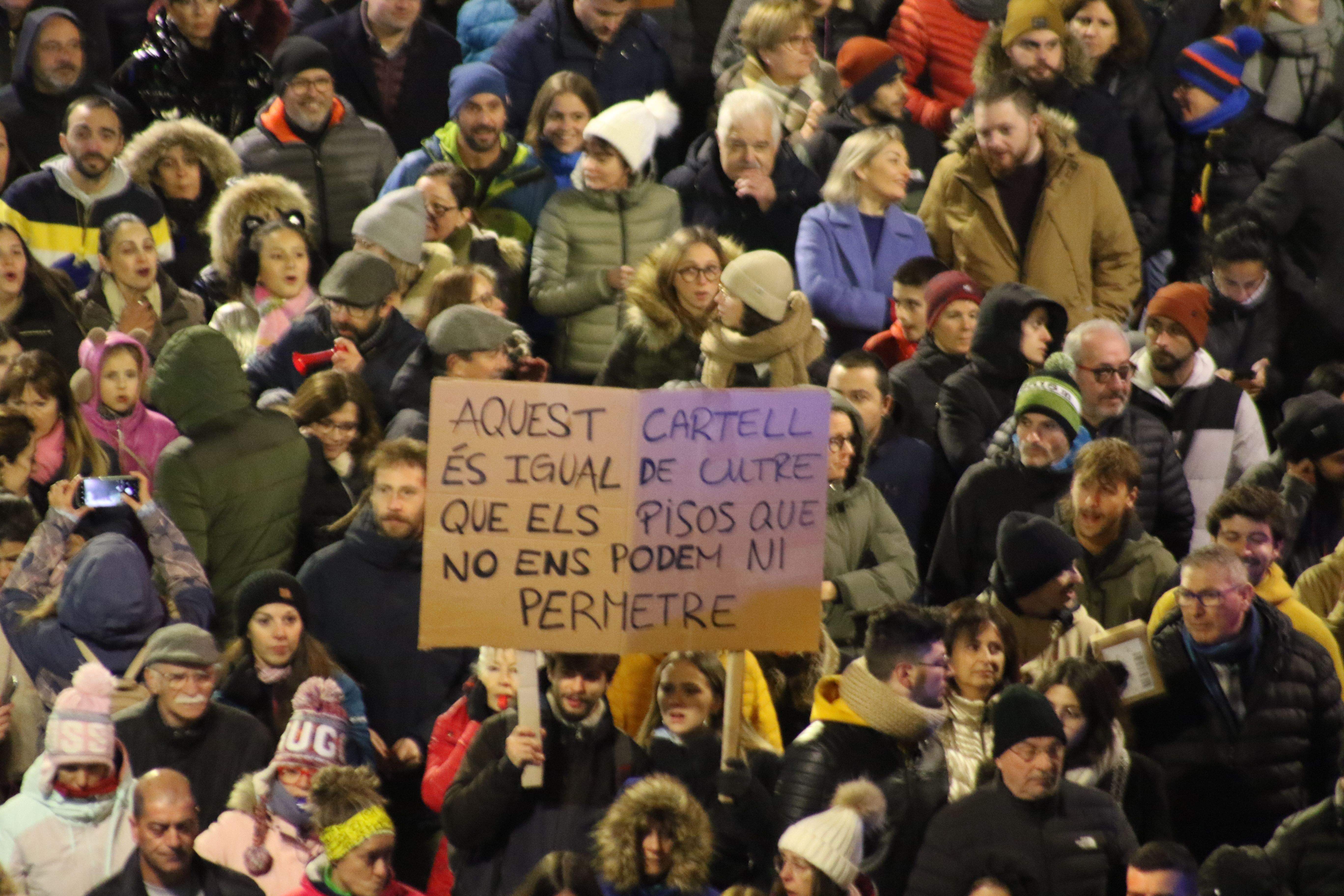 Un dels rètols reivindicatius.