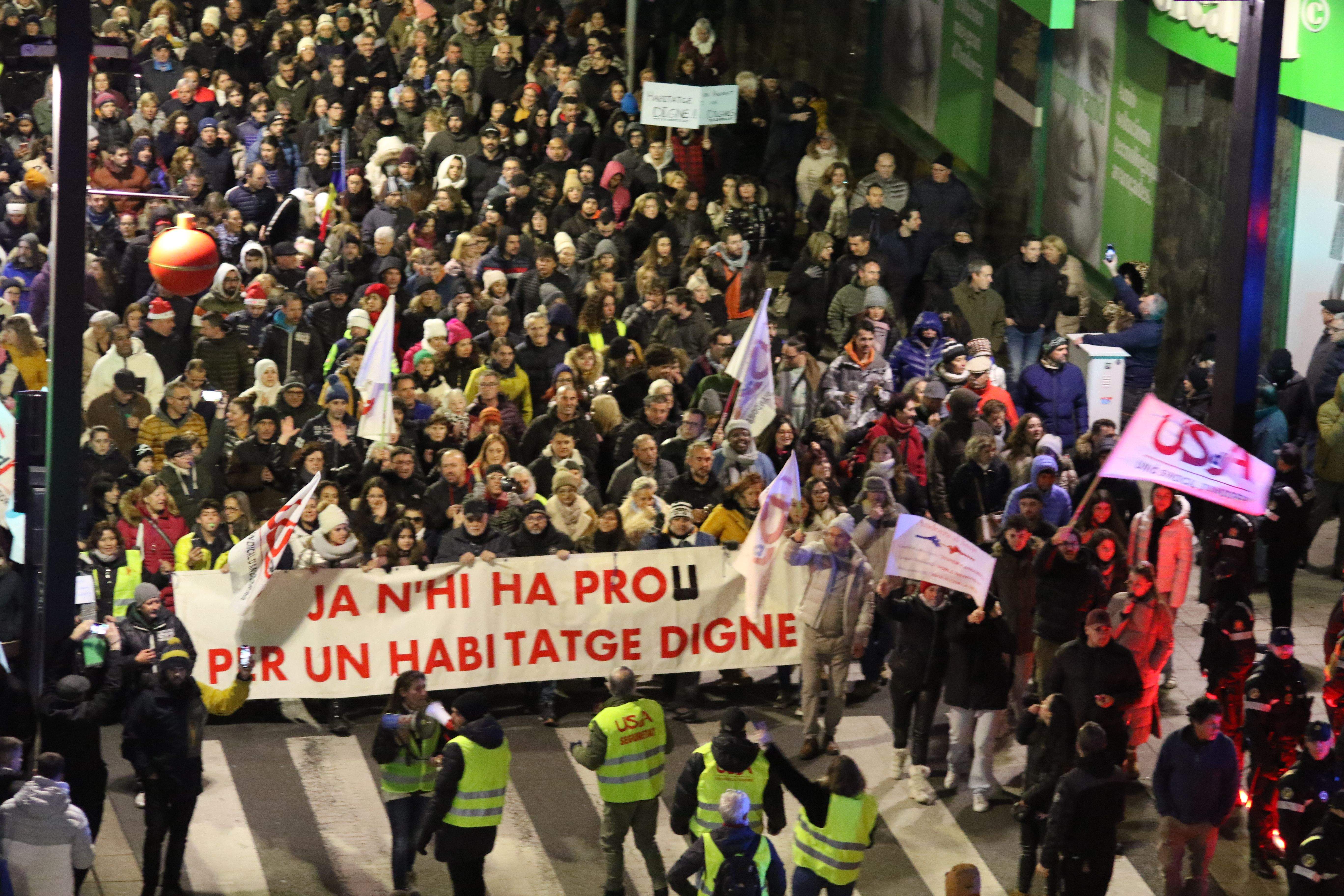 Un moment de la manifestació del 8 de desembre de 2023.