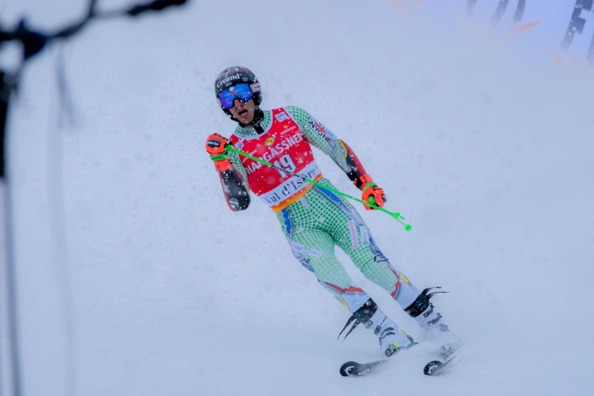 Verdú celebrant el seu bon paper.