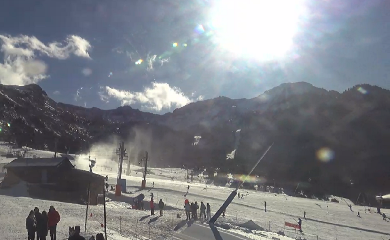 Esquiadors aquest matí al sector de Grau Roig.