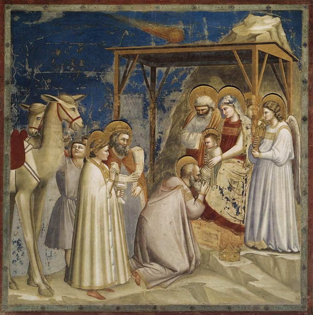 Giotto di Bondone   No. 18 Scenes from the Life of Christ   2. Adoration of the Magi   WGA09195