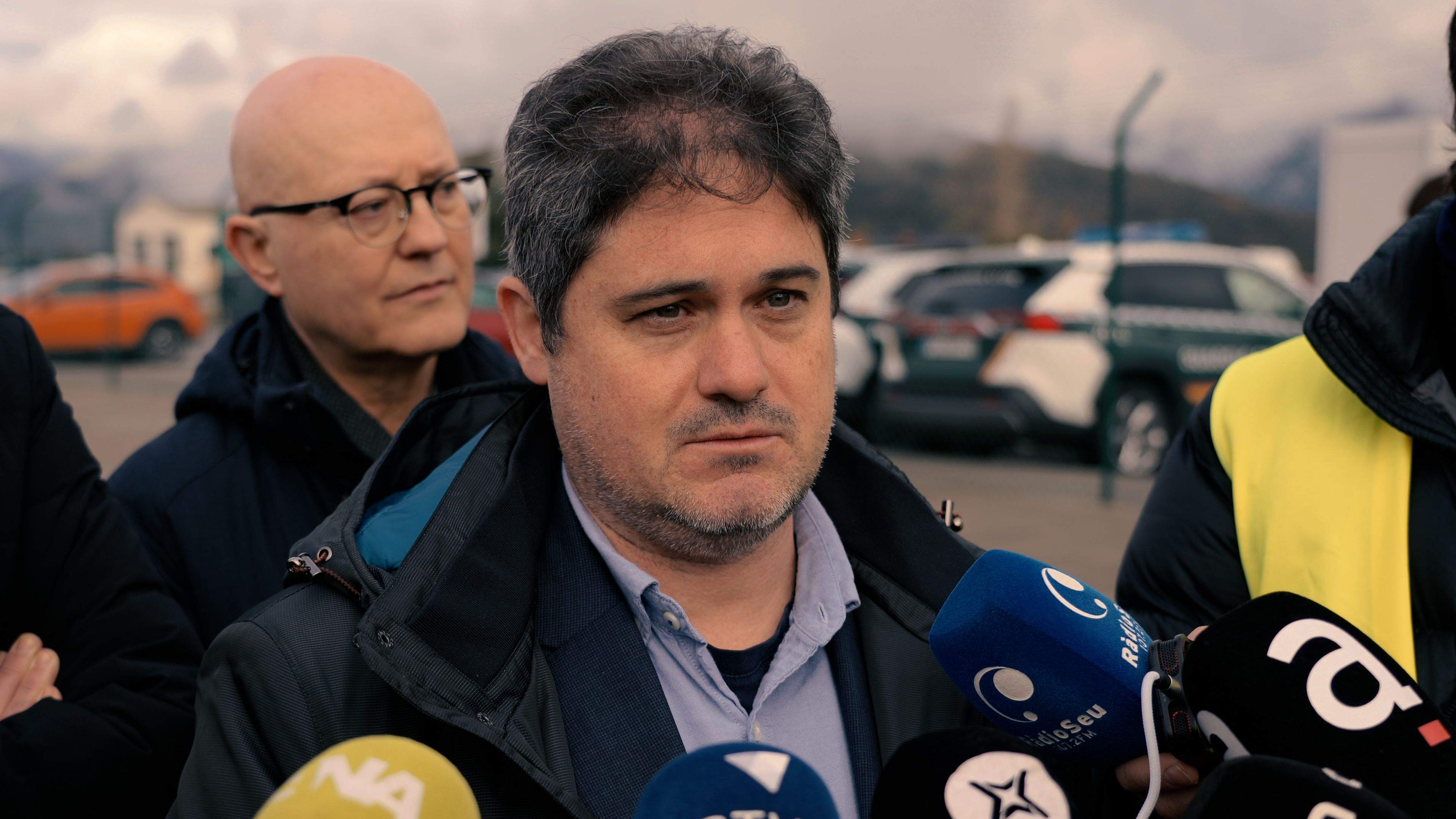 El president d'Aeroports de Catalunya, Daniel Albalate, en declaracions a la premsa aquest matí.