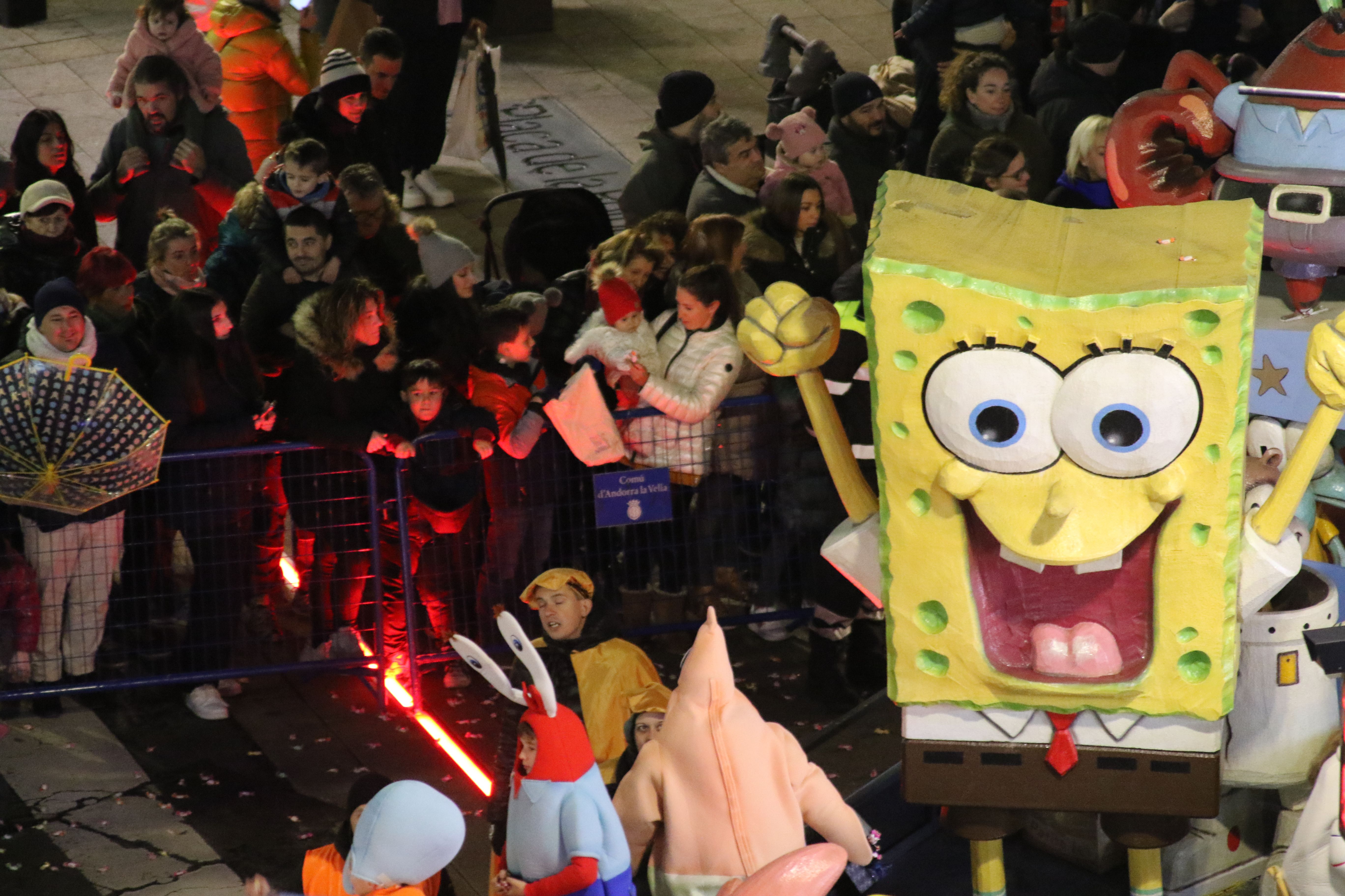 Una carrossa amb Bob Esponja. Una carrossa amb Bob Esponja.