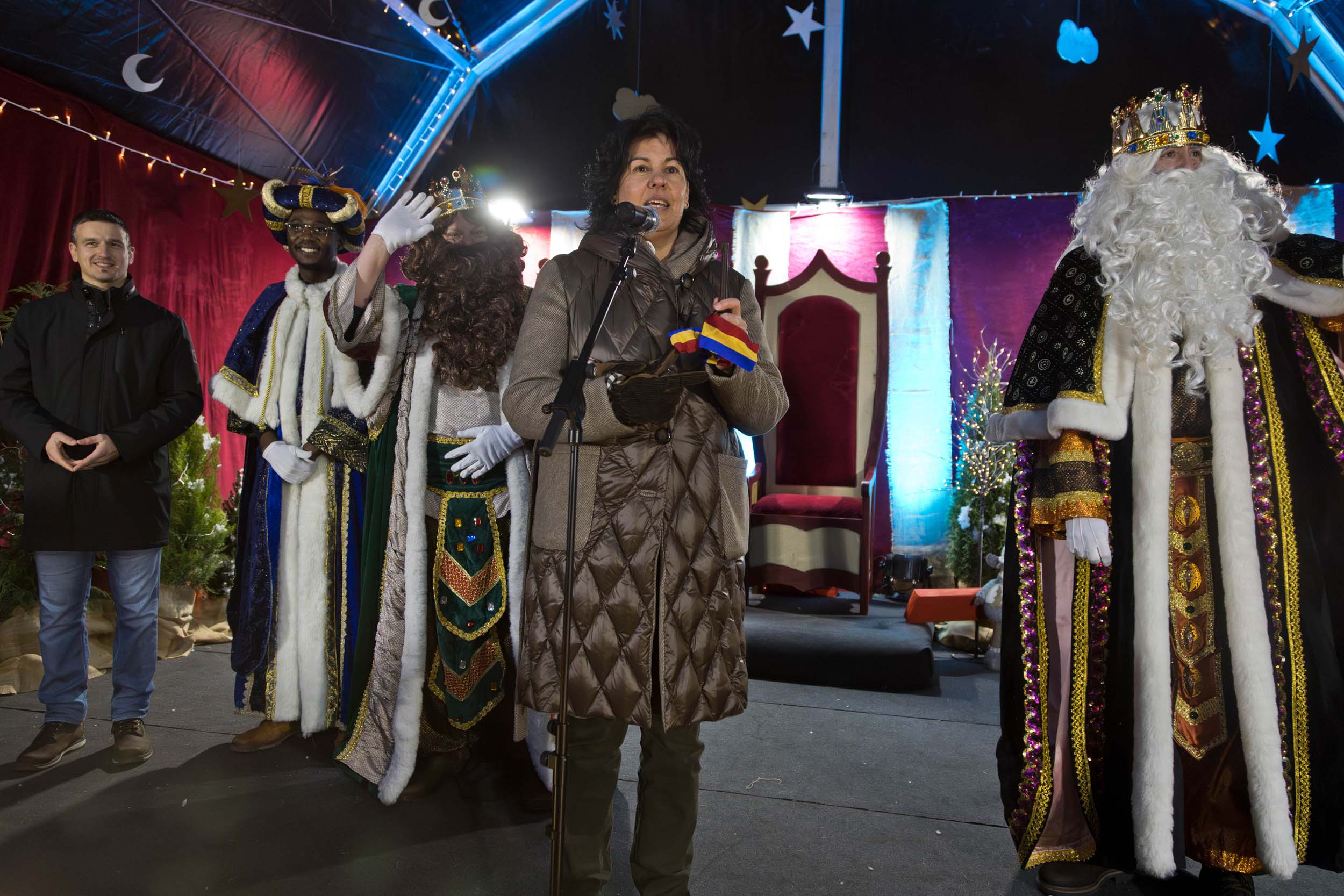 Els Reis amb els cònsols de la Massana. Els Reis amb els cònsols de la Massana.