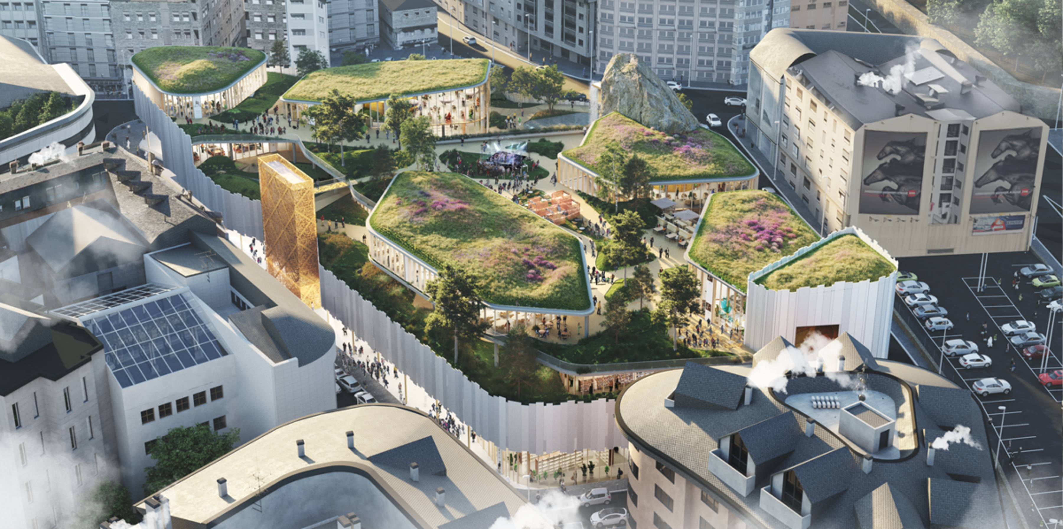 Una reproducció aèria de com es veuria la zona.