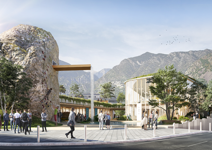 Vista d'un dels espais pel carrer del Fener. Vista d'un dels espais pel carrer del Fener.