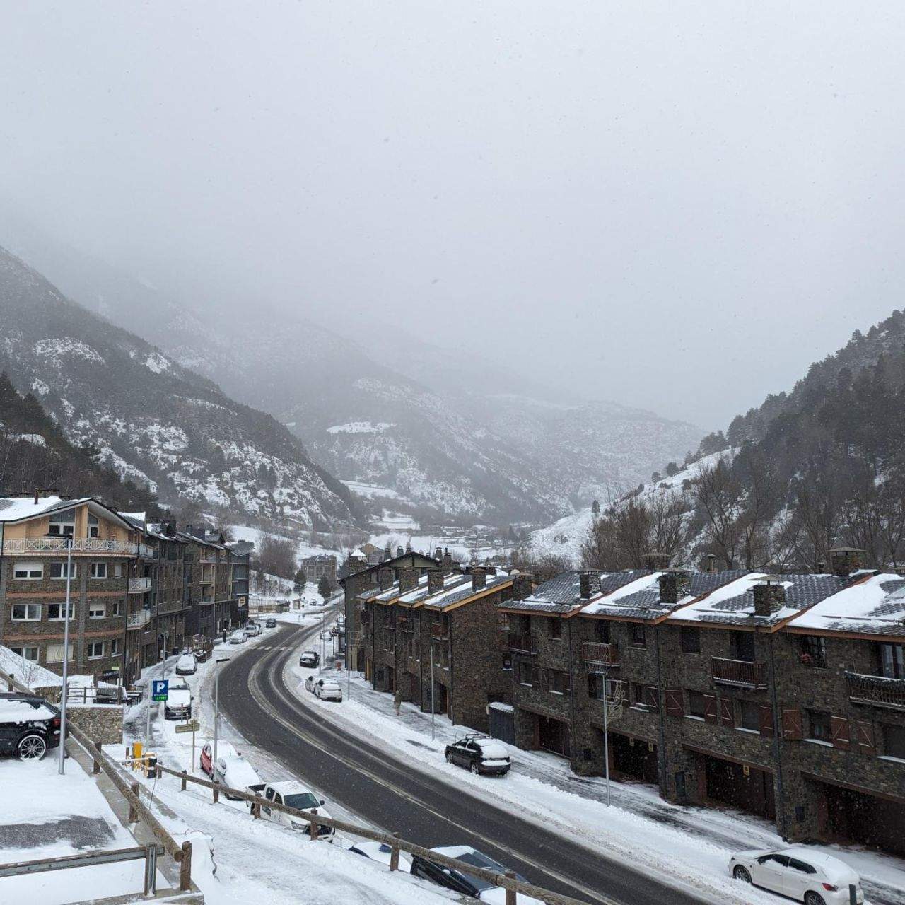 Nevada a la Cortinada aquest diumenge.