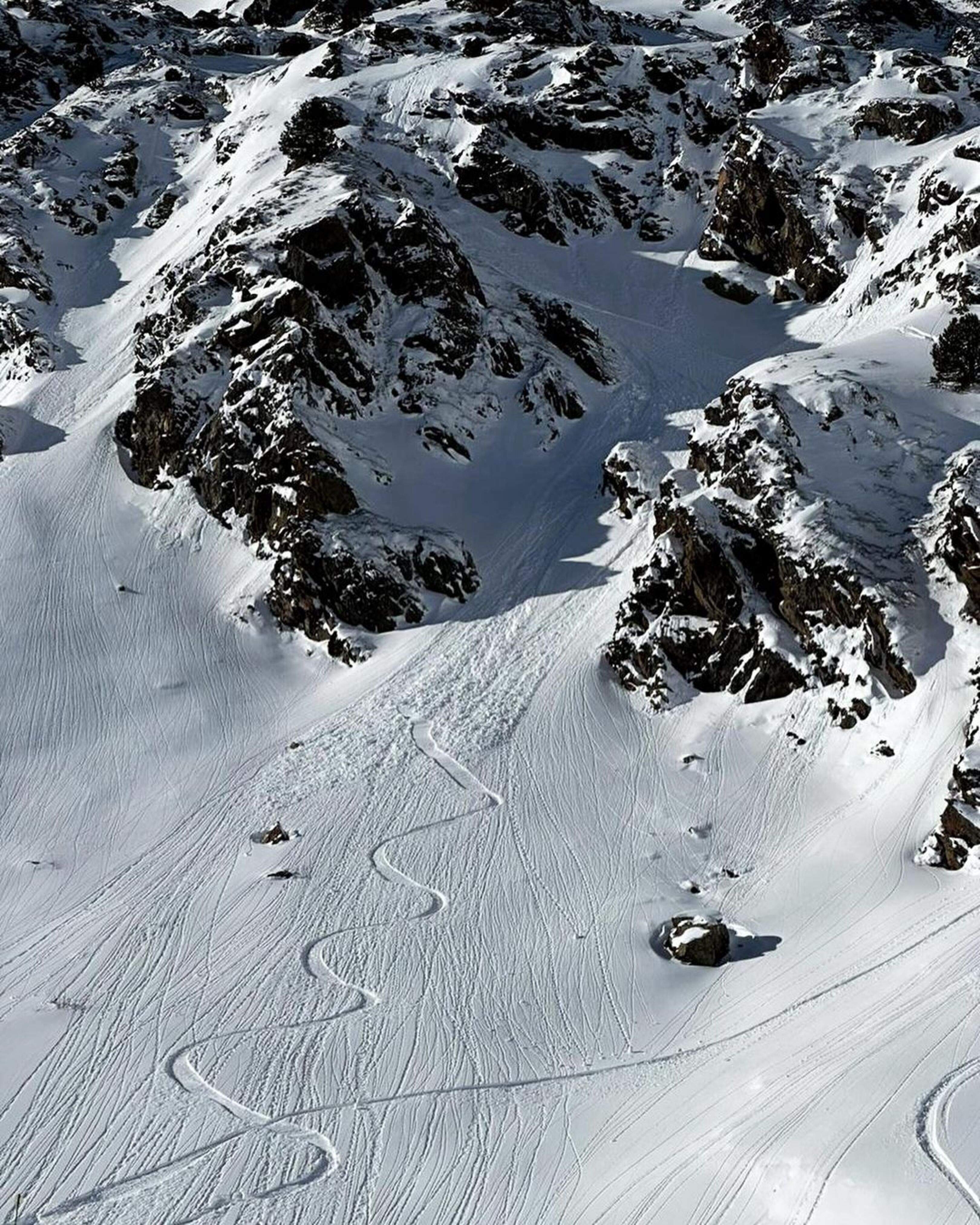 Imatge d'un dels punts, al Baser Negre, on aquest matí ha baixat una allau.