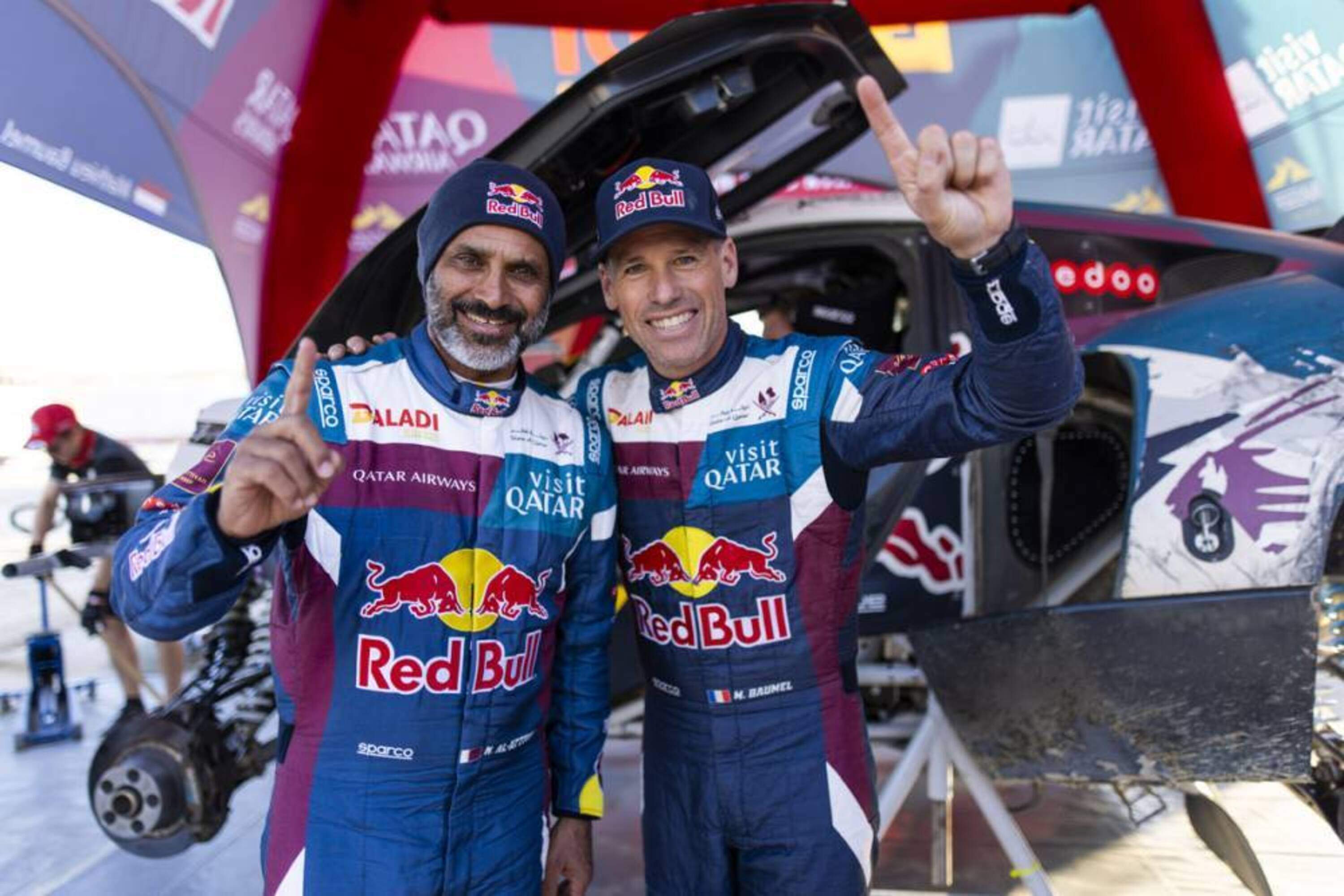Nasser Al-Attiyah i Matthieu Baumel, resident francès al Principat, han guanyat la cinquena etapa en cotxes.